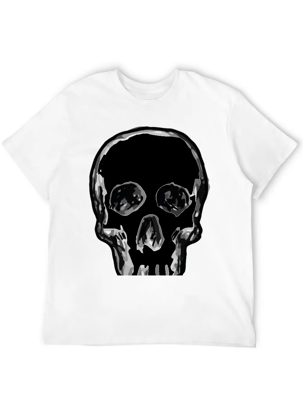Human Skull Unisex Casual T-Shirt – Clean Design For Daily Comfort