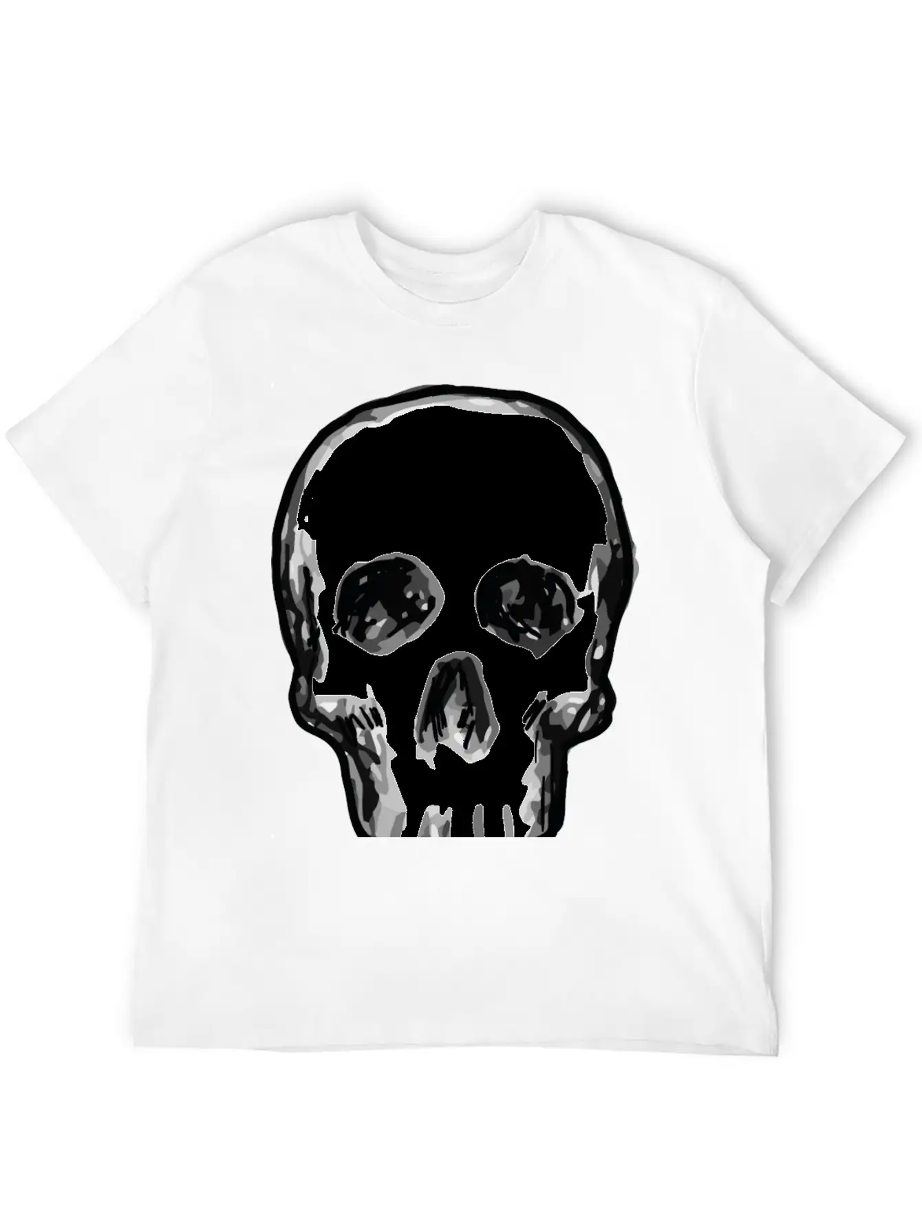 Human Skull Unisex Casual T-Shirt – Clean Design For Daily Comfort