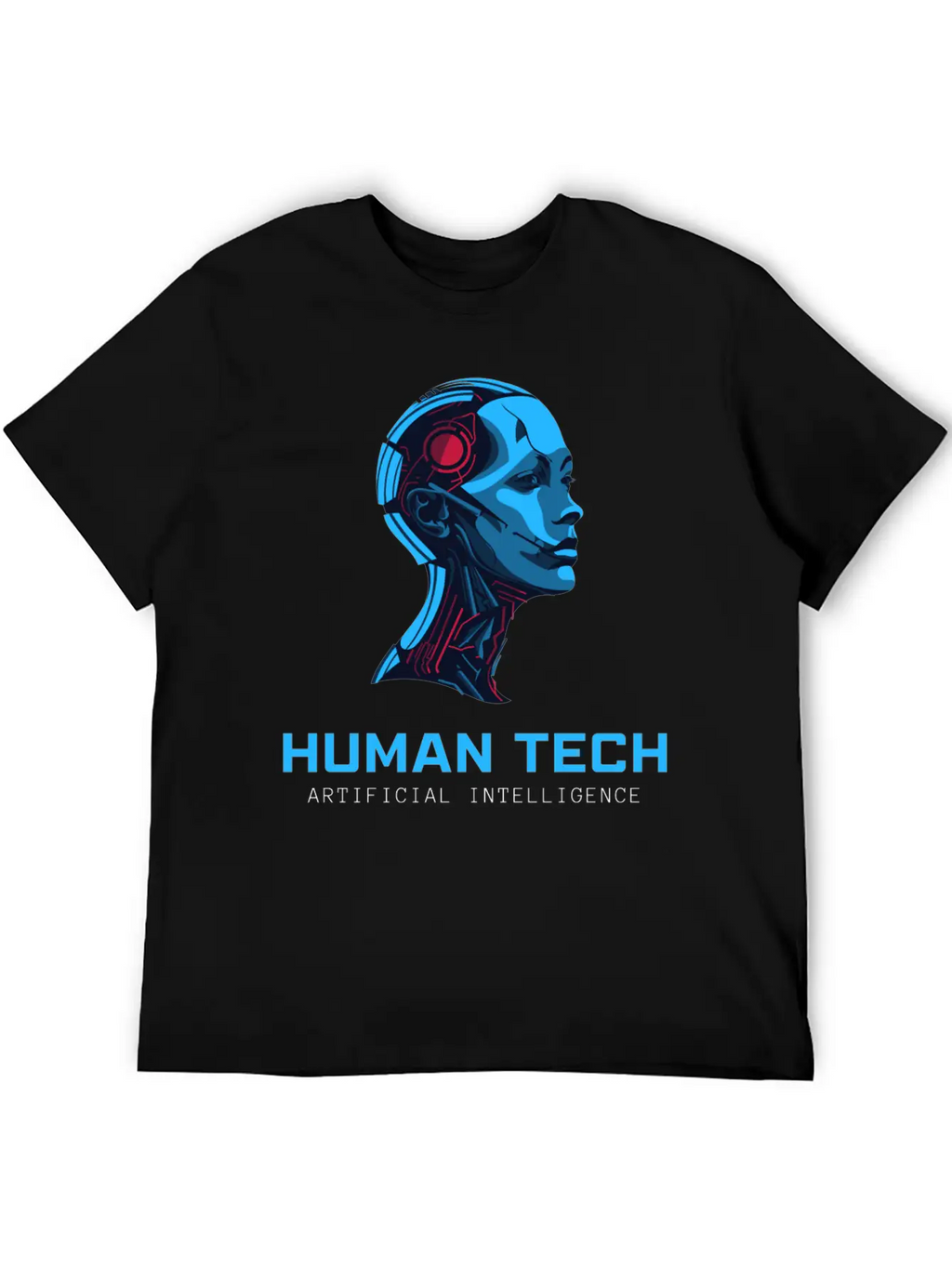 Human Tech Artificial Intelligence Breathable Soft Cotton T-Shirt – Timeless Casual Look
