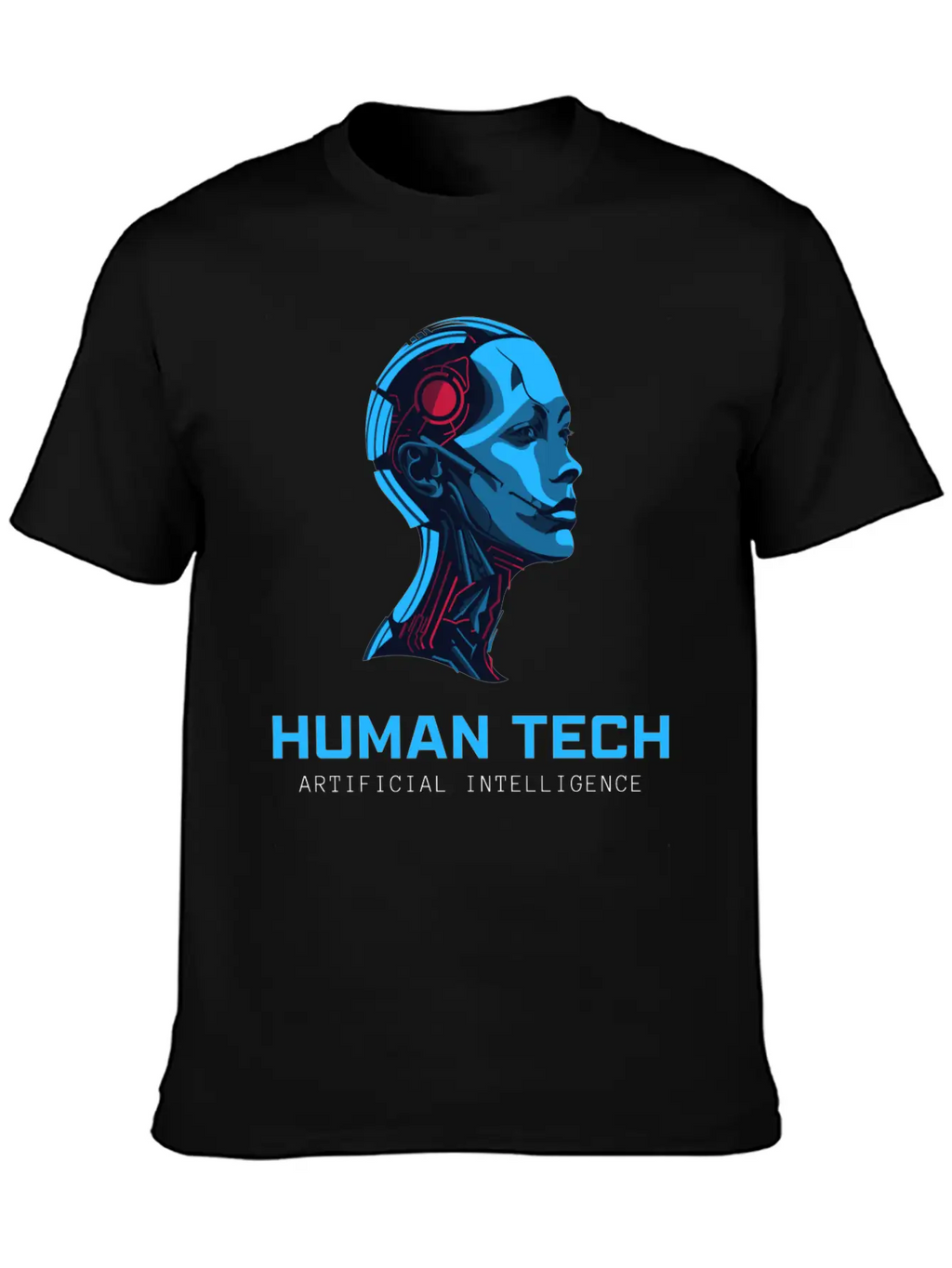 Human Tech Artificial Intelligence Breathable Soft Cotton T-Shirt – Timeless Casual Look