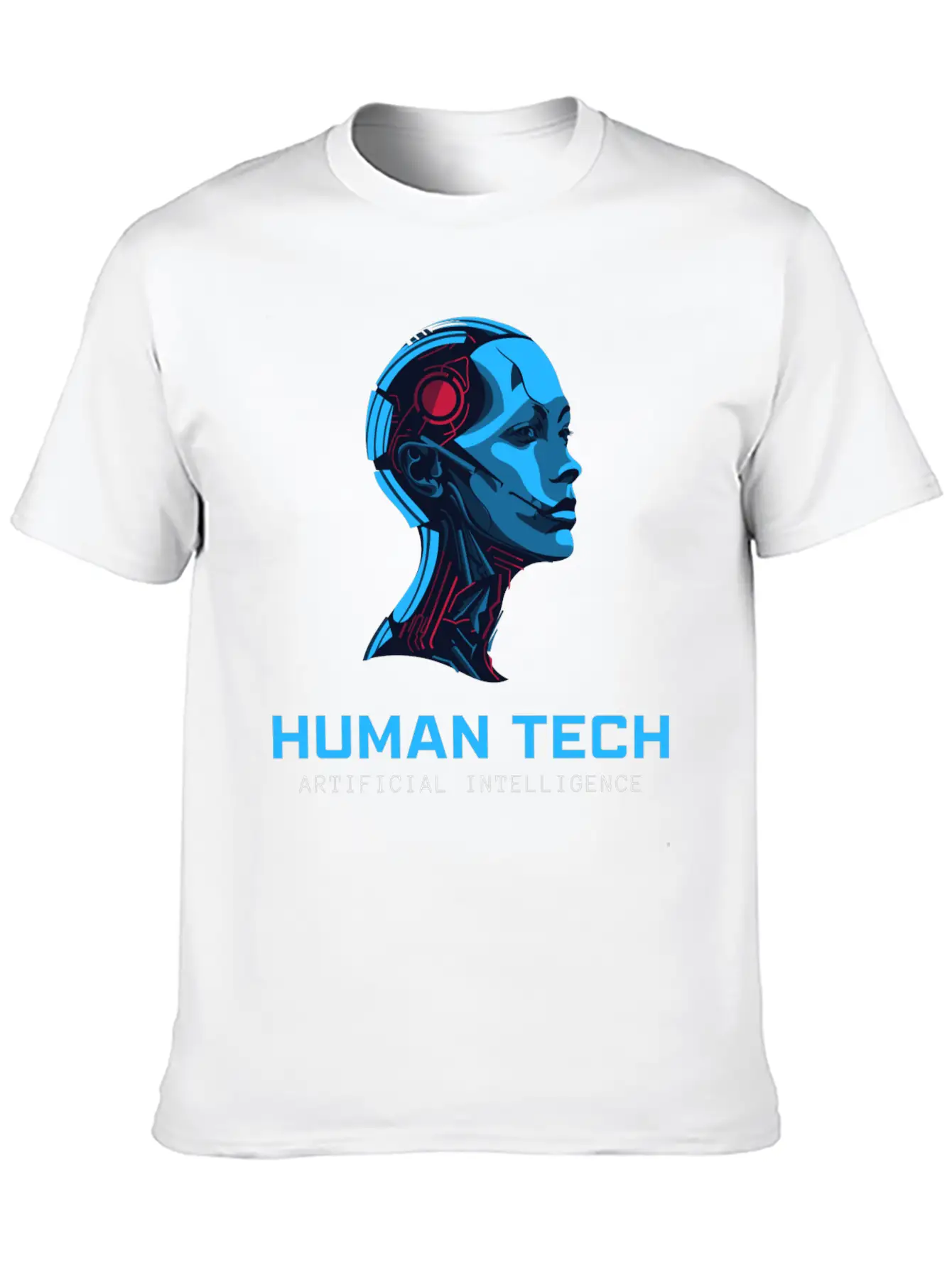 Human Tech Artificial Intelligence Breathable Soft Cotton T-Shirt – Timeless Casual Look