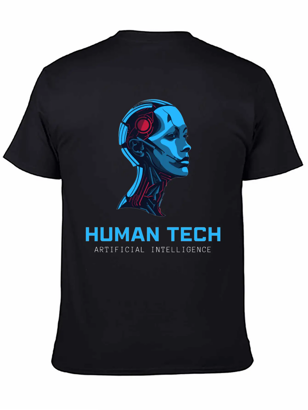 Human Tech Artificial Intelligence Breathable Soft Cotton T-Shirt – Timeless Casual Look
