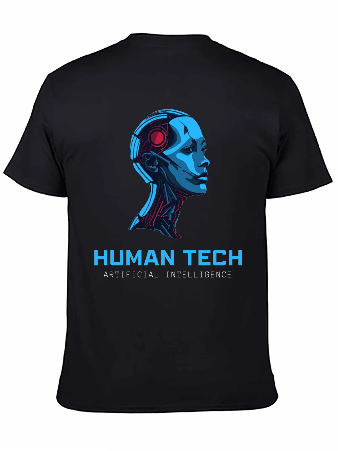Human Tech Artificial Intelligence Breathable Soft Cotton T-Shirt – Timeless Casual Look
