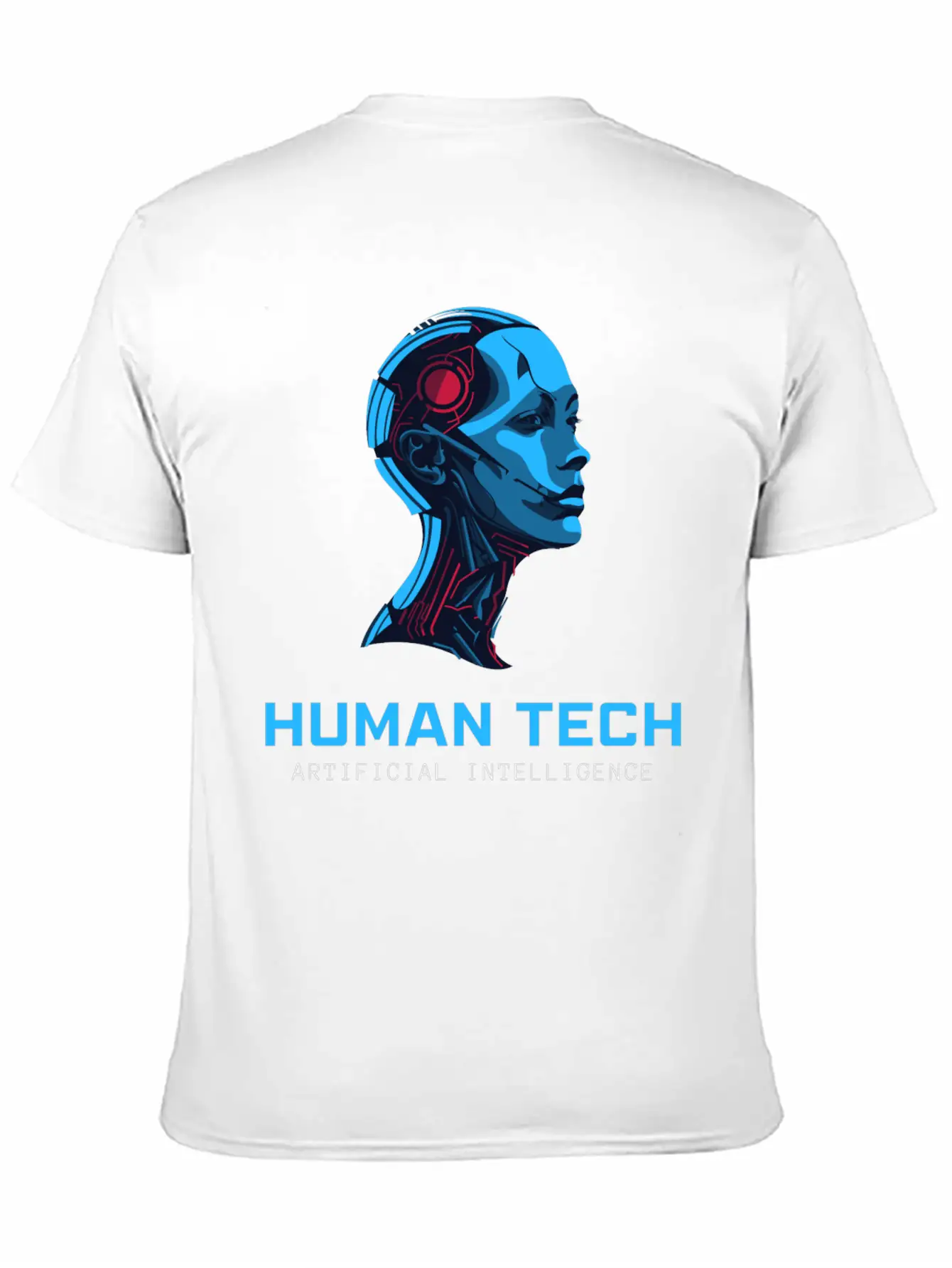 Human Tech Artificial Intelligence Breathable Soft Cotton T-Shirt – Timeless Casual Look