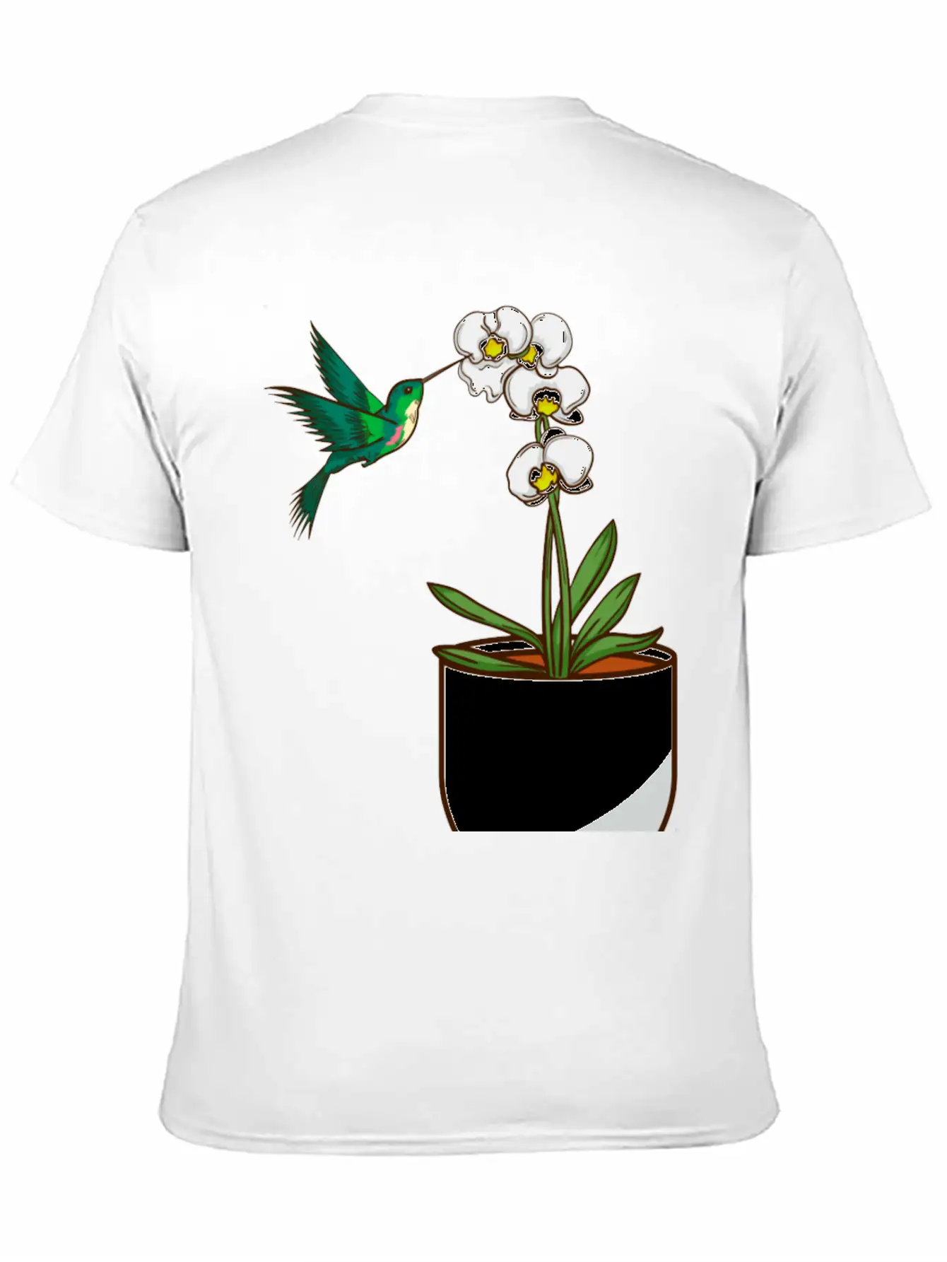 Hummingbird Orchid Flower Gift Women Bird Plants Unisex Casual T-Shirt – Clean Design For Daily Comfort