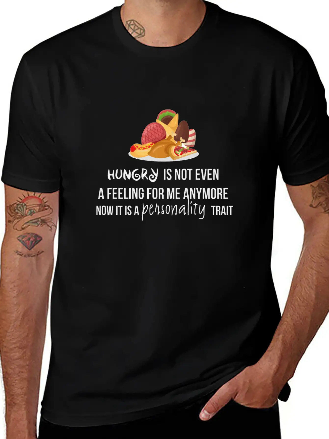 Hungry Is Not Even A Feeling Essential Cotton Tee For Daily Outfits – Unisex Style