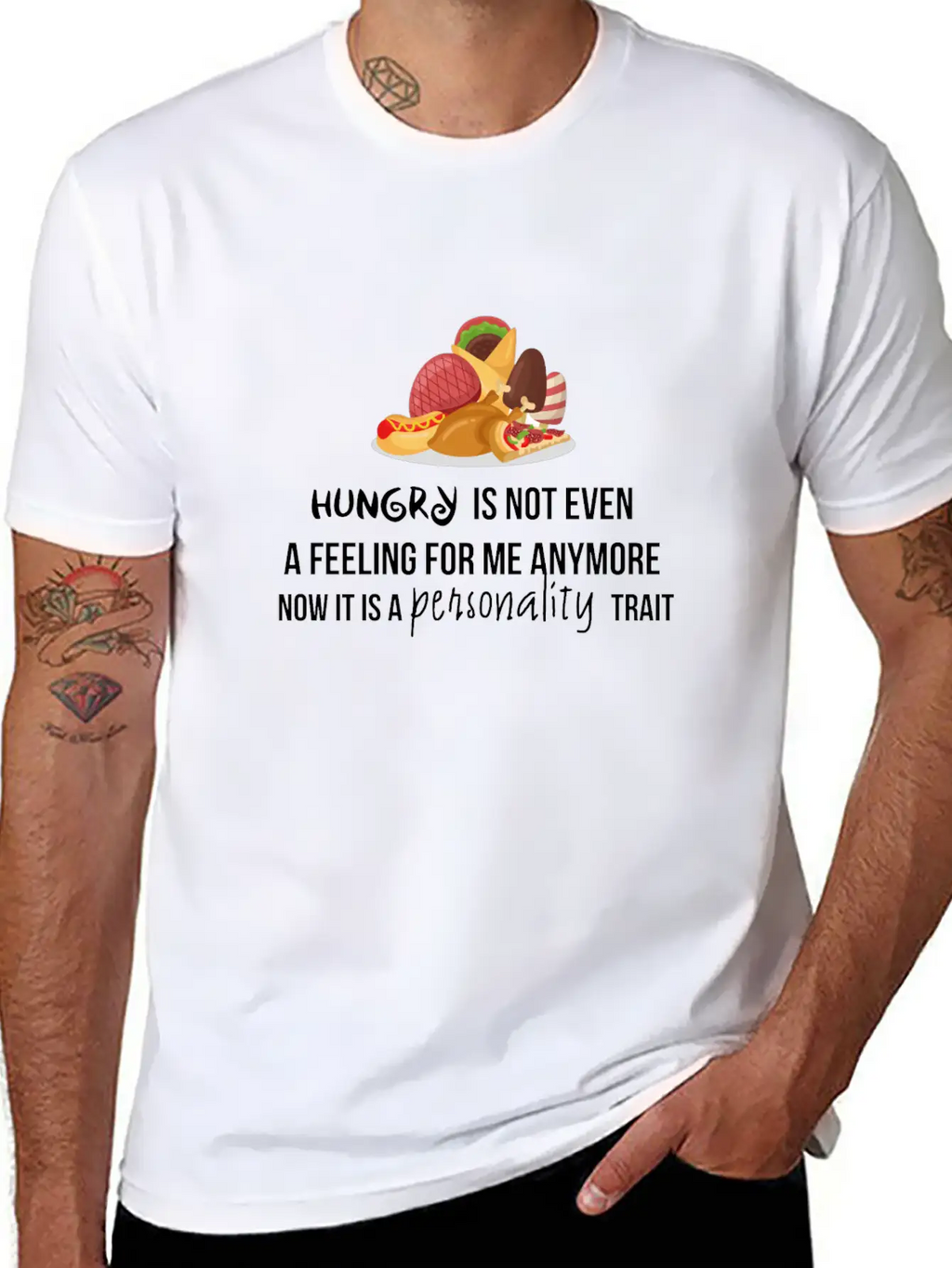 Hungry Is Not Even A Feeling Essential Cotton Tee For Daily Outfits – Unisex Style