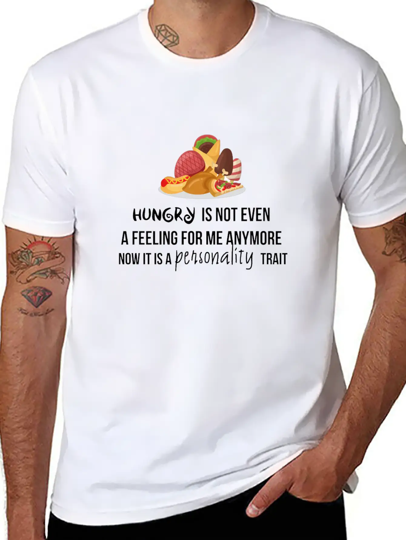 Hungry Is Not Even A Feeling Essential Cotton Tee For Daily Outfits – Unisex Style