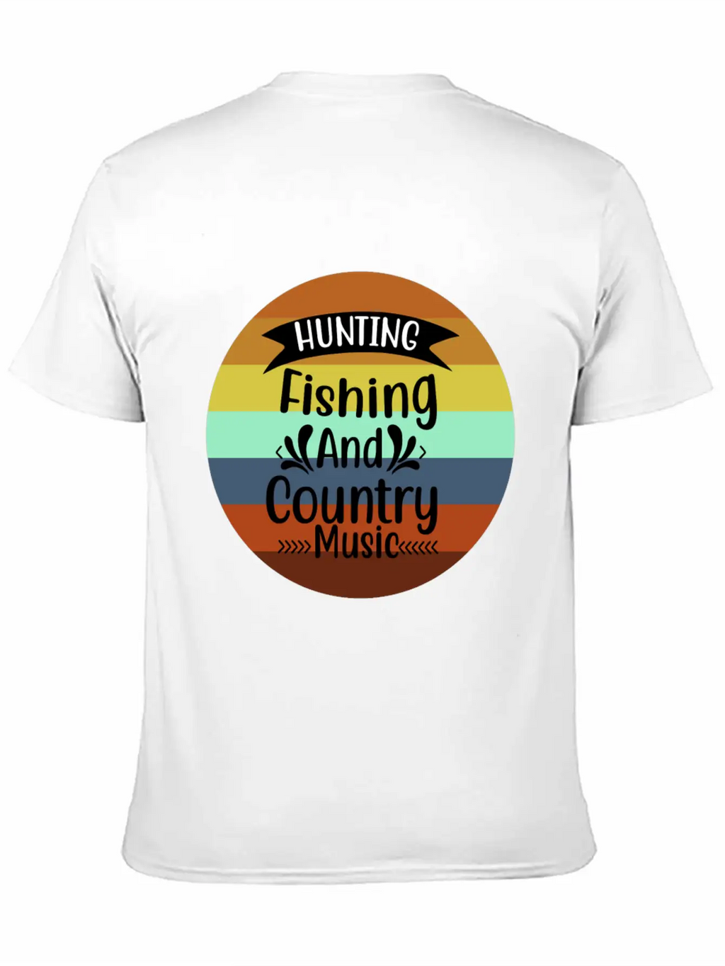 HUNT FISH COUNTRY MUSIC Essential Cotton Tee For Daily Outfits – Unisex Style