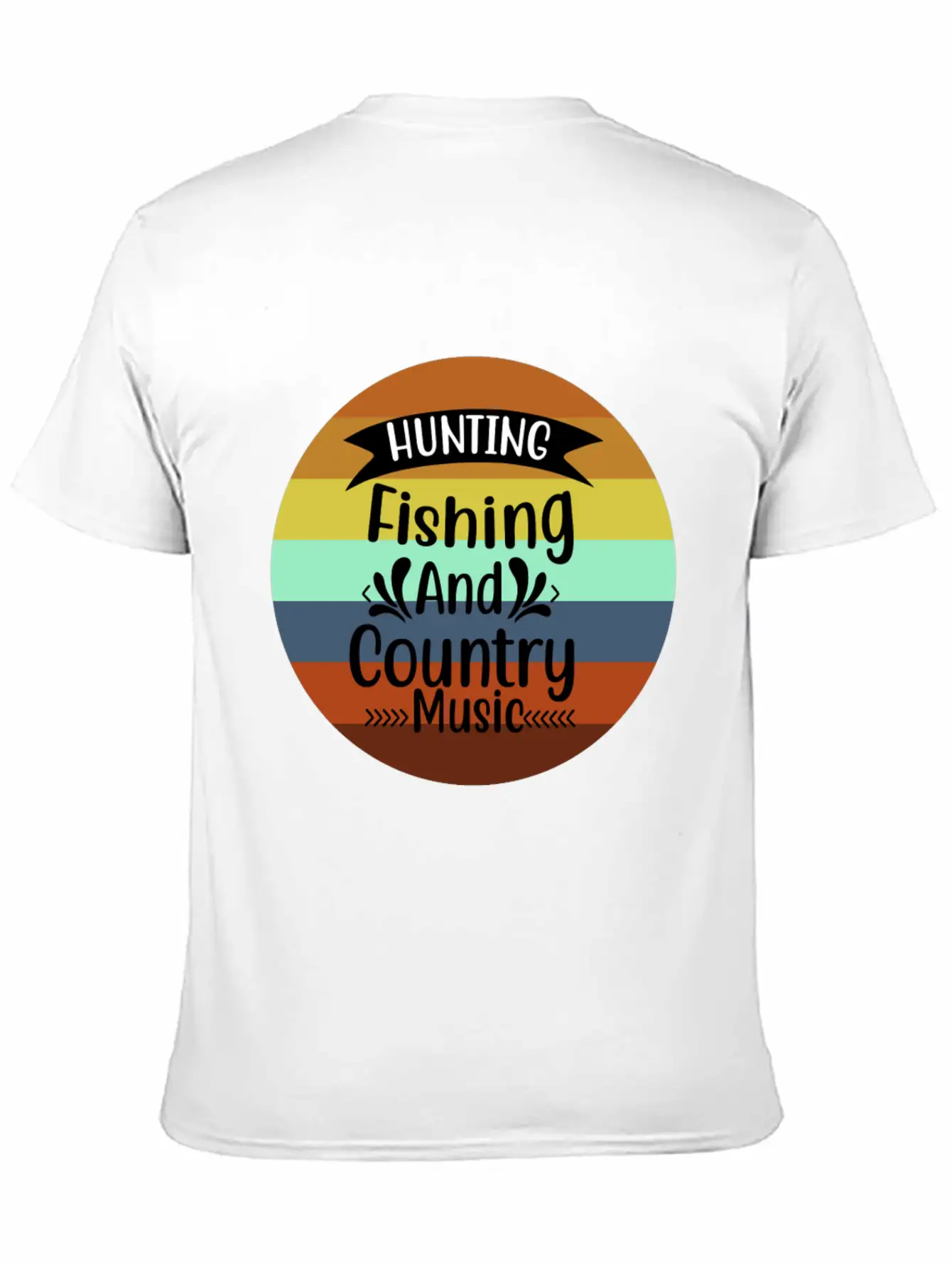 HUNT FISH COUNTRY MUSIC Essential Cotton Tee For Daily Outfits – Unisex Style