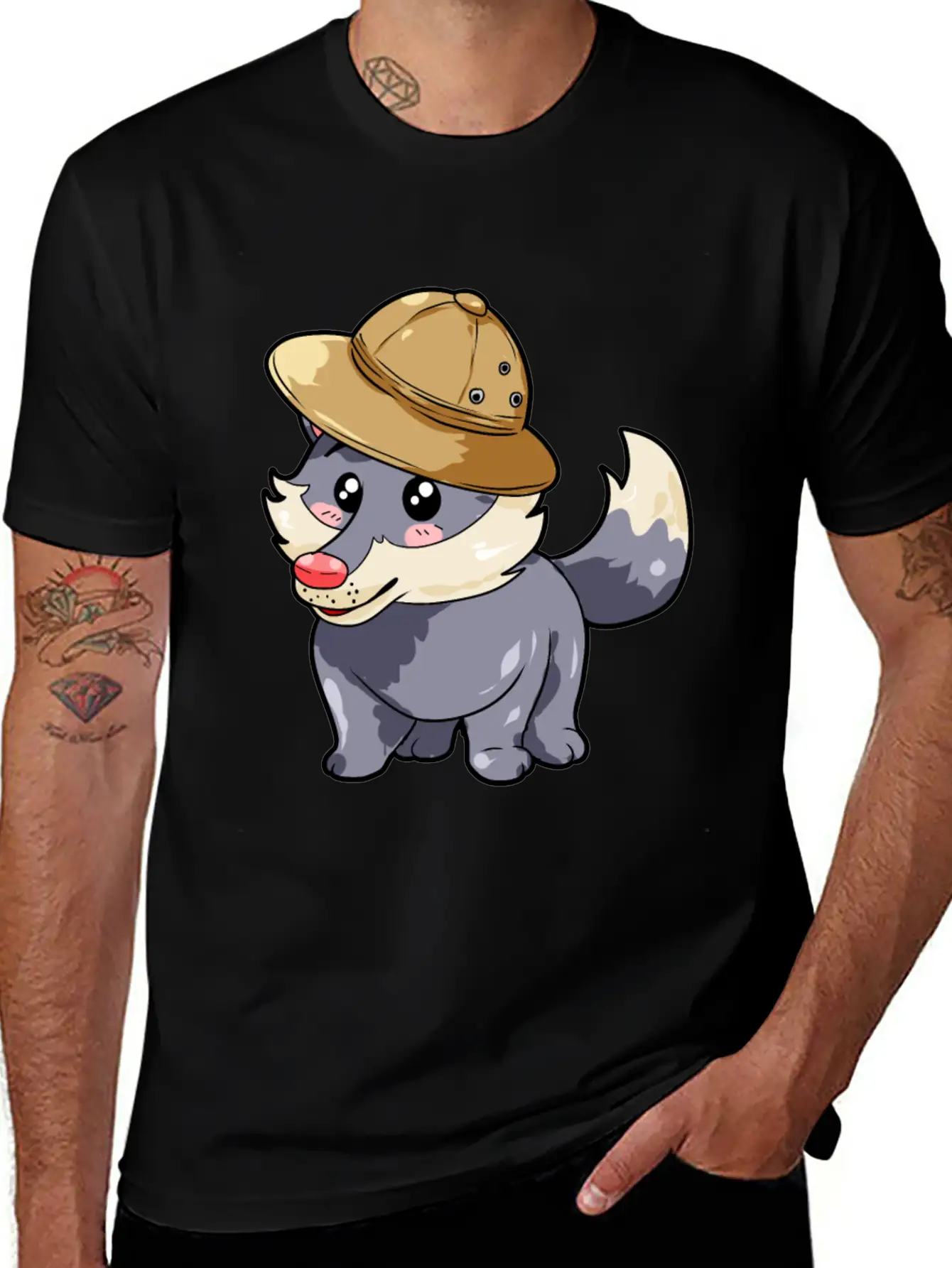 Hunter Wolf Unisex Short Sleeve Soft Cotton T-Shirt – Casual Everyday Wear