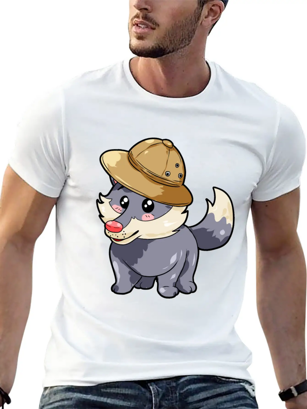 Hunter Wolf Unisex Short Sleeve Soft Cotton T-Shirt – Casual Everyday Wear