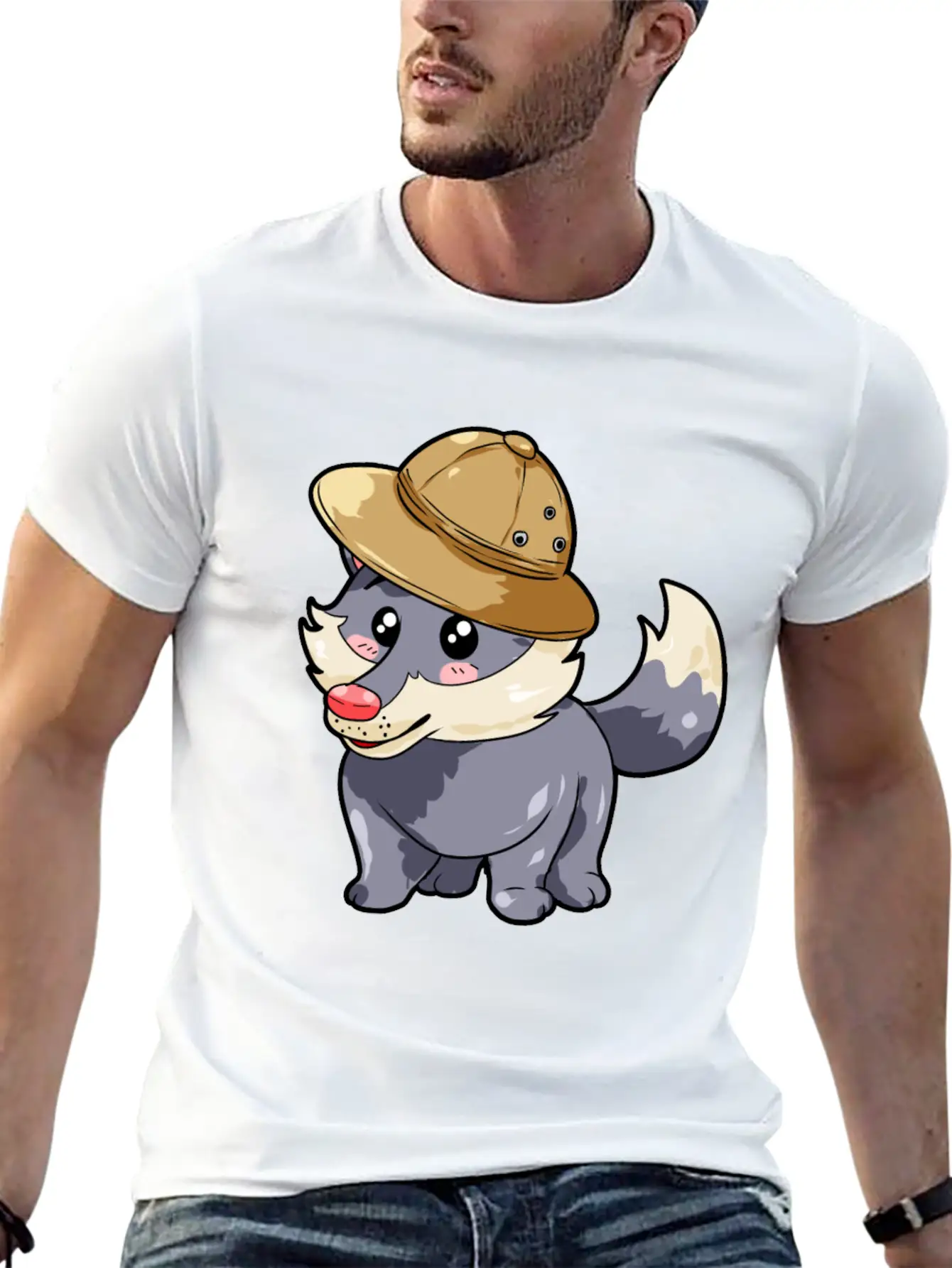 Hunter Wolf Unisex Short Sleeve Soft Cotton T-Shirt – Casual Everyday Wear