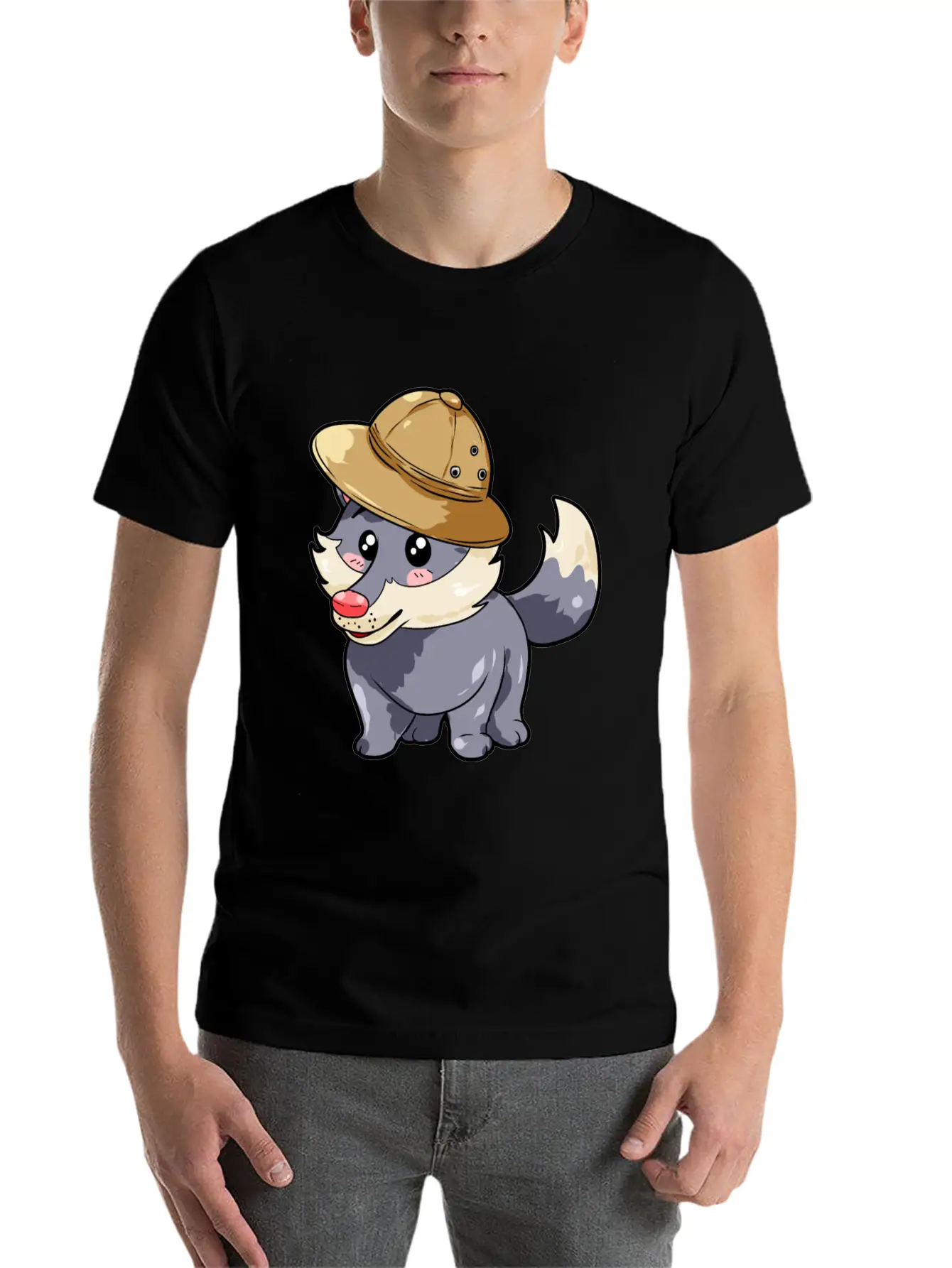Hunter Wolf Unisex Short Sleeve Soft Cotton T-Shirt – Casual Everyday Wear