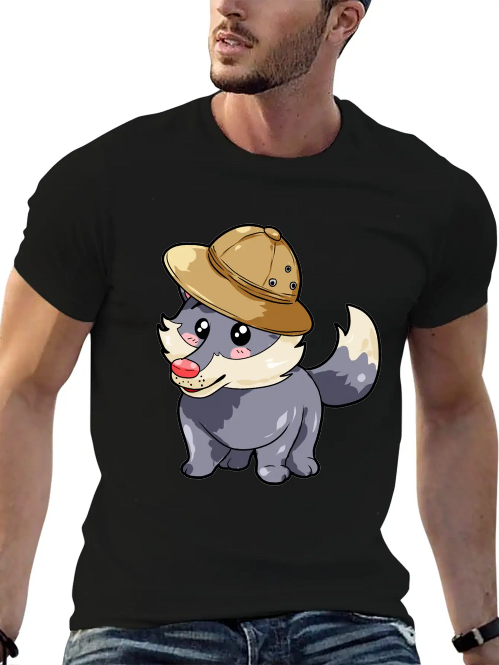 Hunter Wolf Unisex Short Sleeve Soft Cotton T-Shirt – Casual Everyday Wear