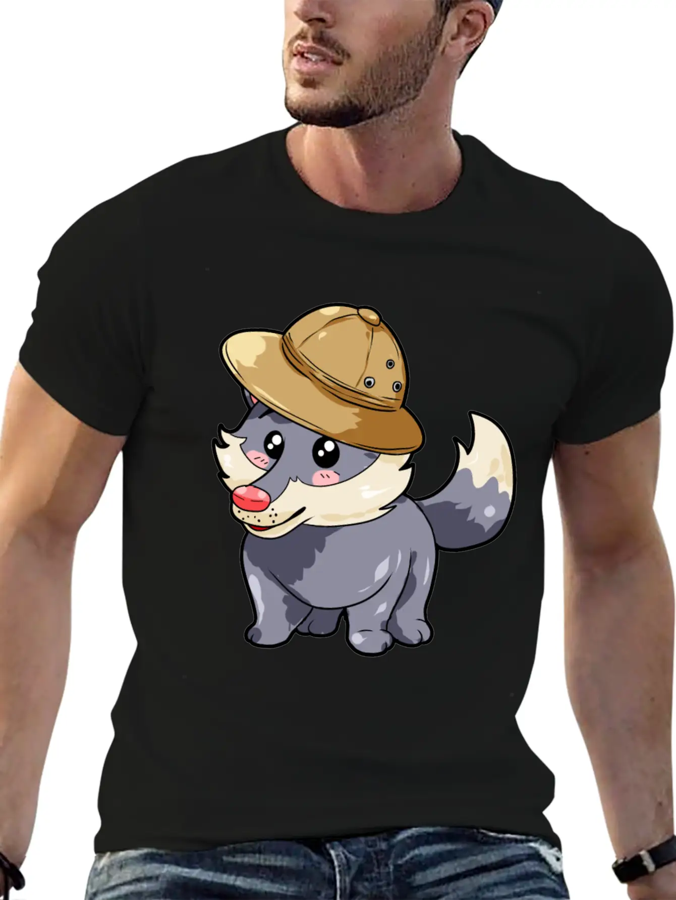 Hunter Wolf Unisex Short Sleeve Soft Cotton T-Shirt – Casual Everyday Wear