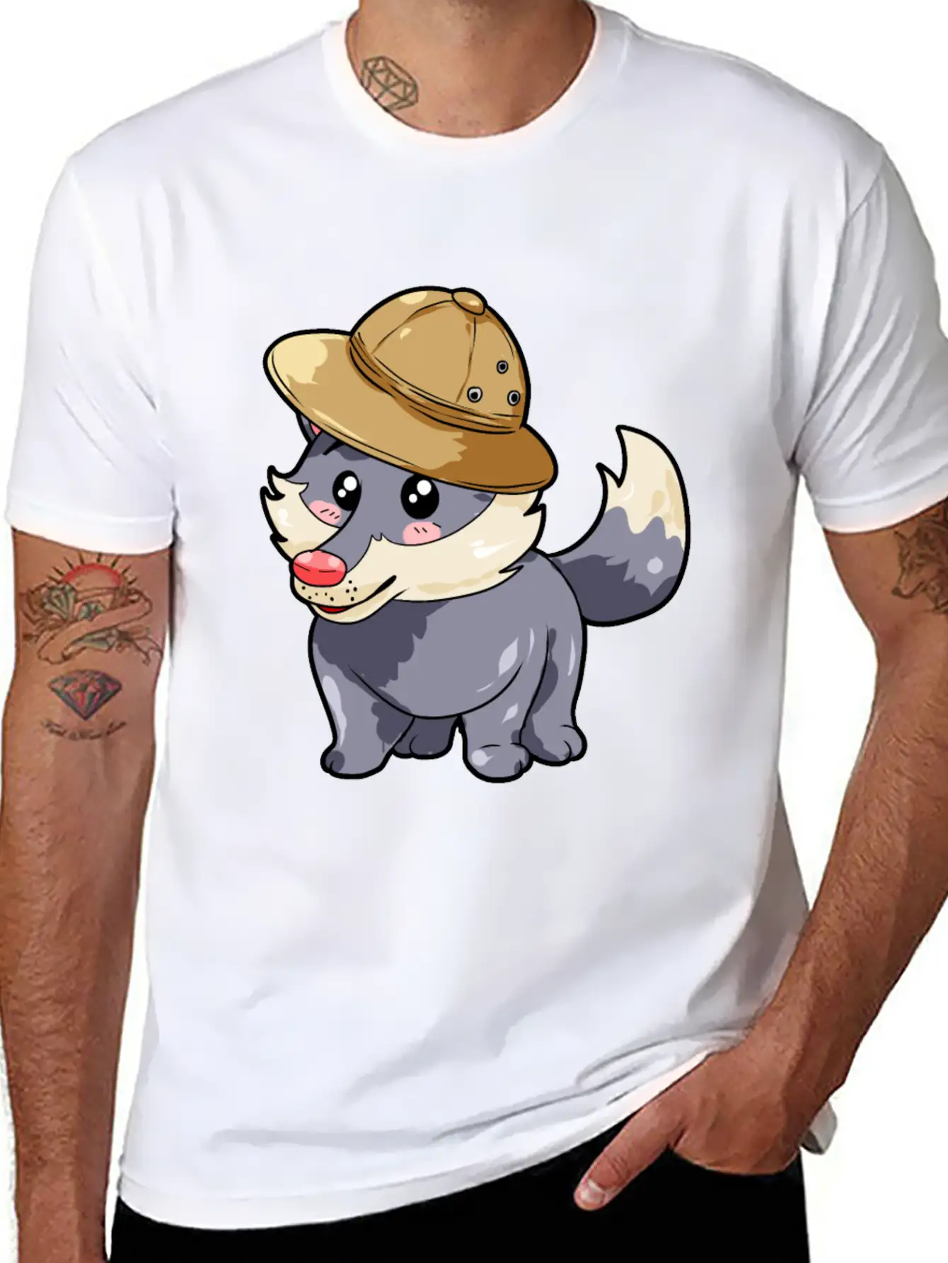 Hunter Wolf Unisex Short Sleeve Soft Cotton T-Shirt – Casual Everyday Wear