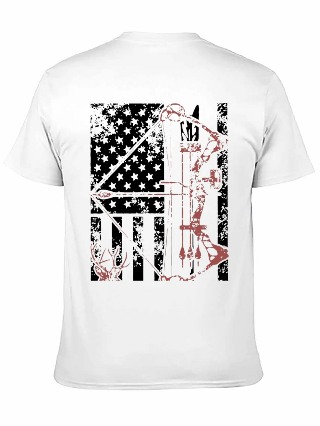 Hunting Shirt With American Flag Casual Graphic T-Shirt – Simple And Comfortable Daily Wear