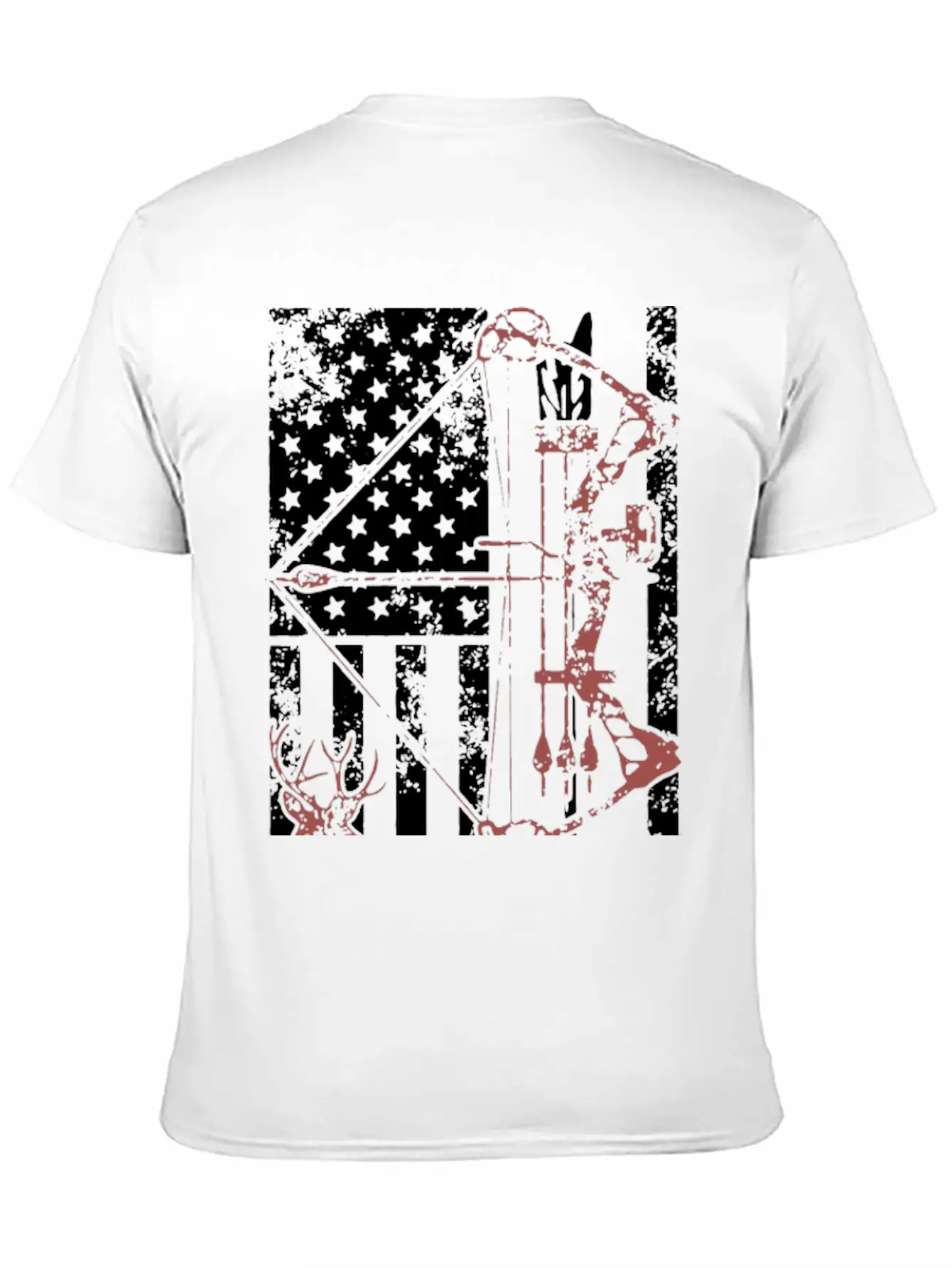 Hunting Shirt With American Flag Casual Graphic T-Shirt – Simple And Comfortable Daily Wear