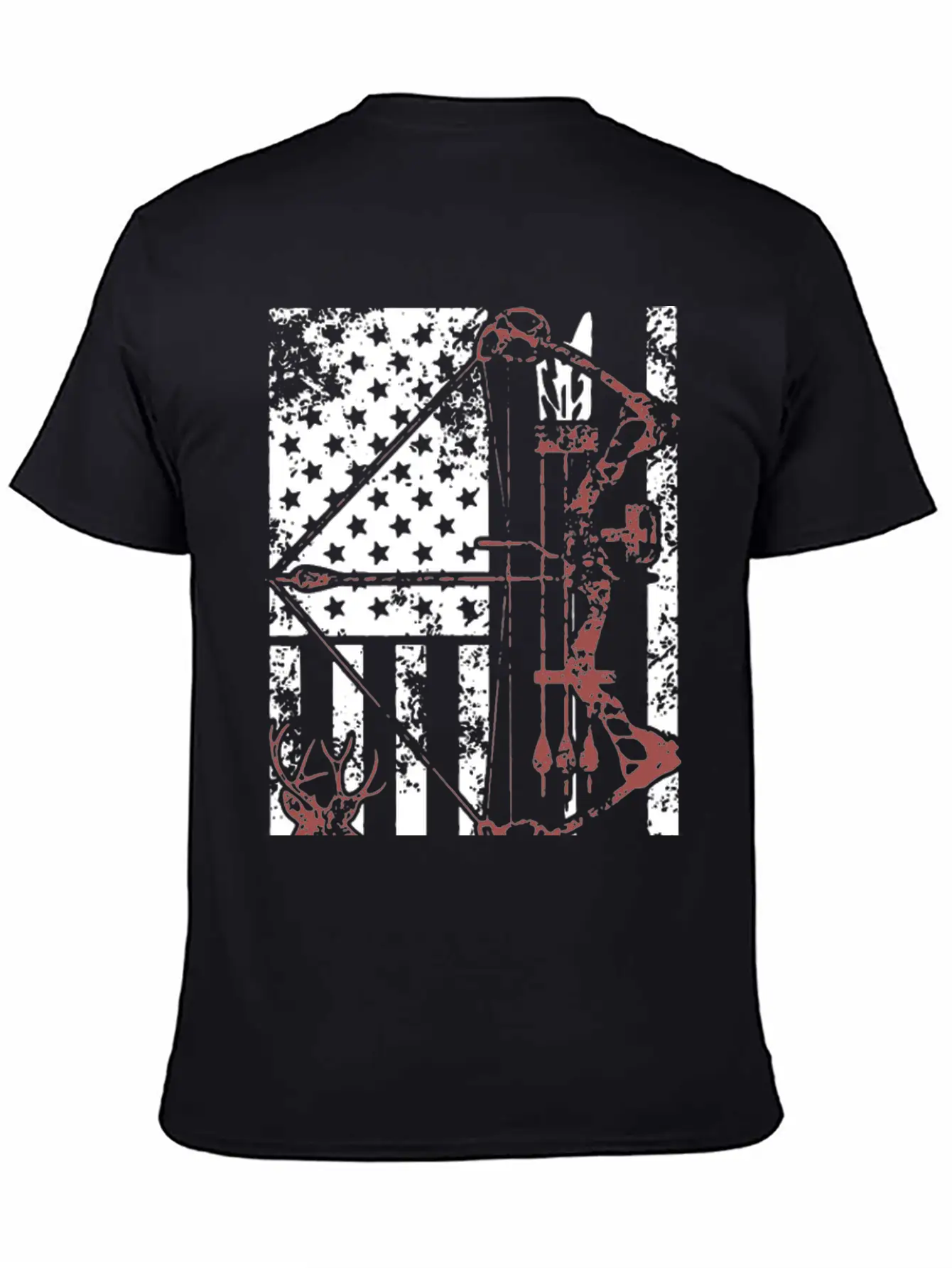 Hunting Shirt With American Flag Casual Graphic T-Shirt – Simple And Comfortable Daily Wear