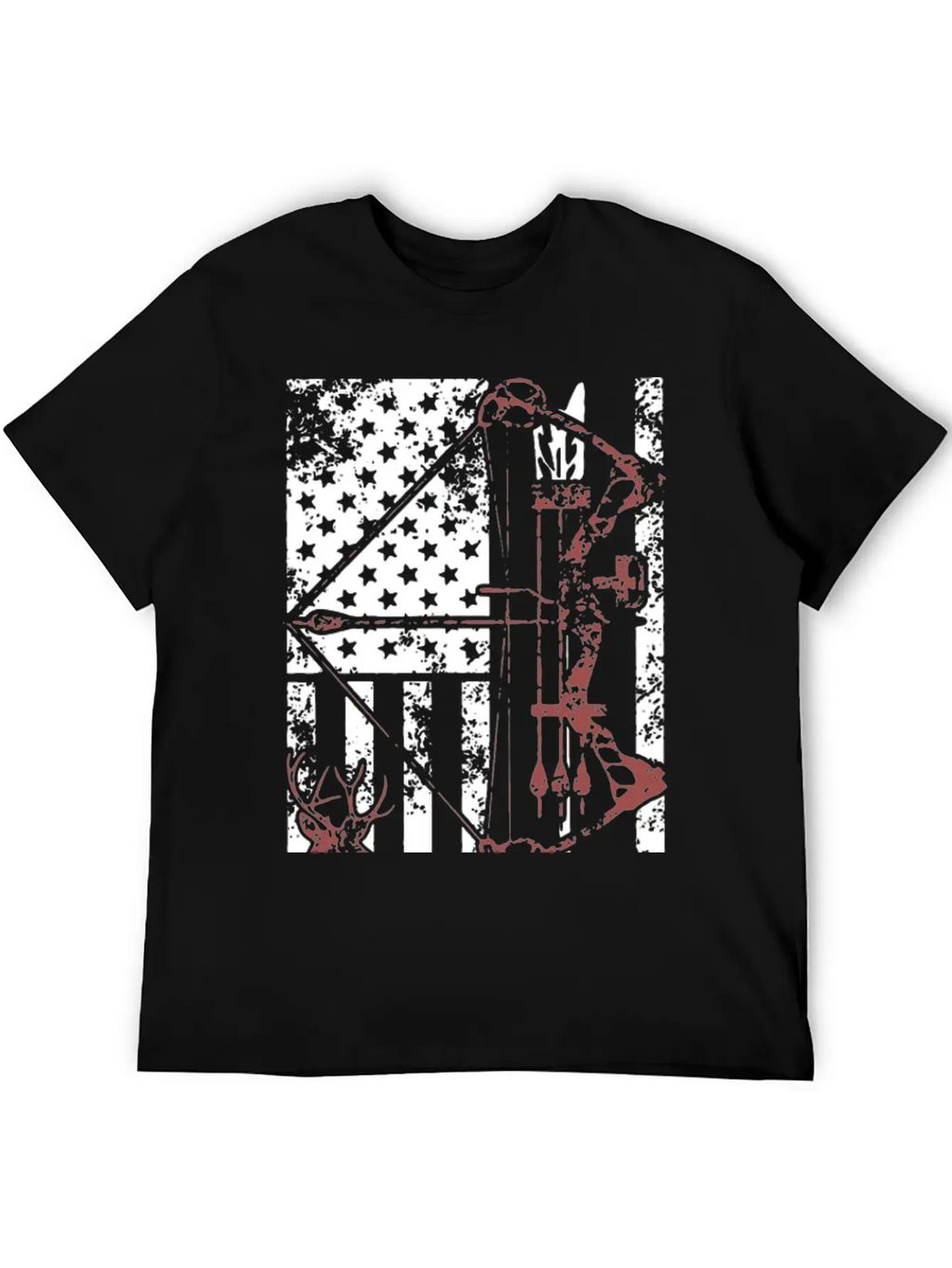Hunting Shirt With American Flag Casual Graphic T-Shirt – Simple And Comfortable Daily Wear