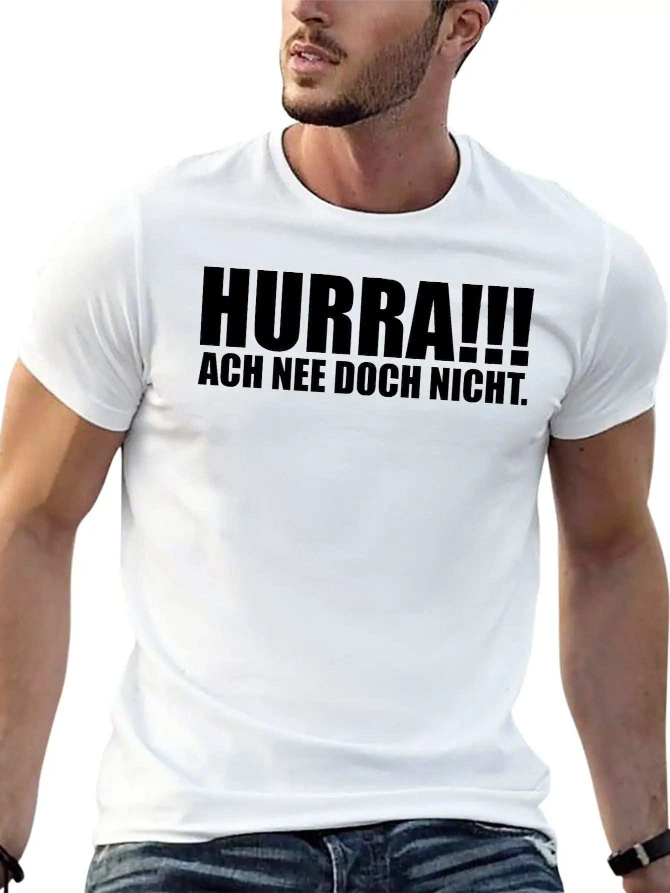 HURRA!!! ACH NEE DOCH NICHT. Funny Slogan Gift Casual Graphic T-Shirt – Simple And Comfortable Daily Wear