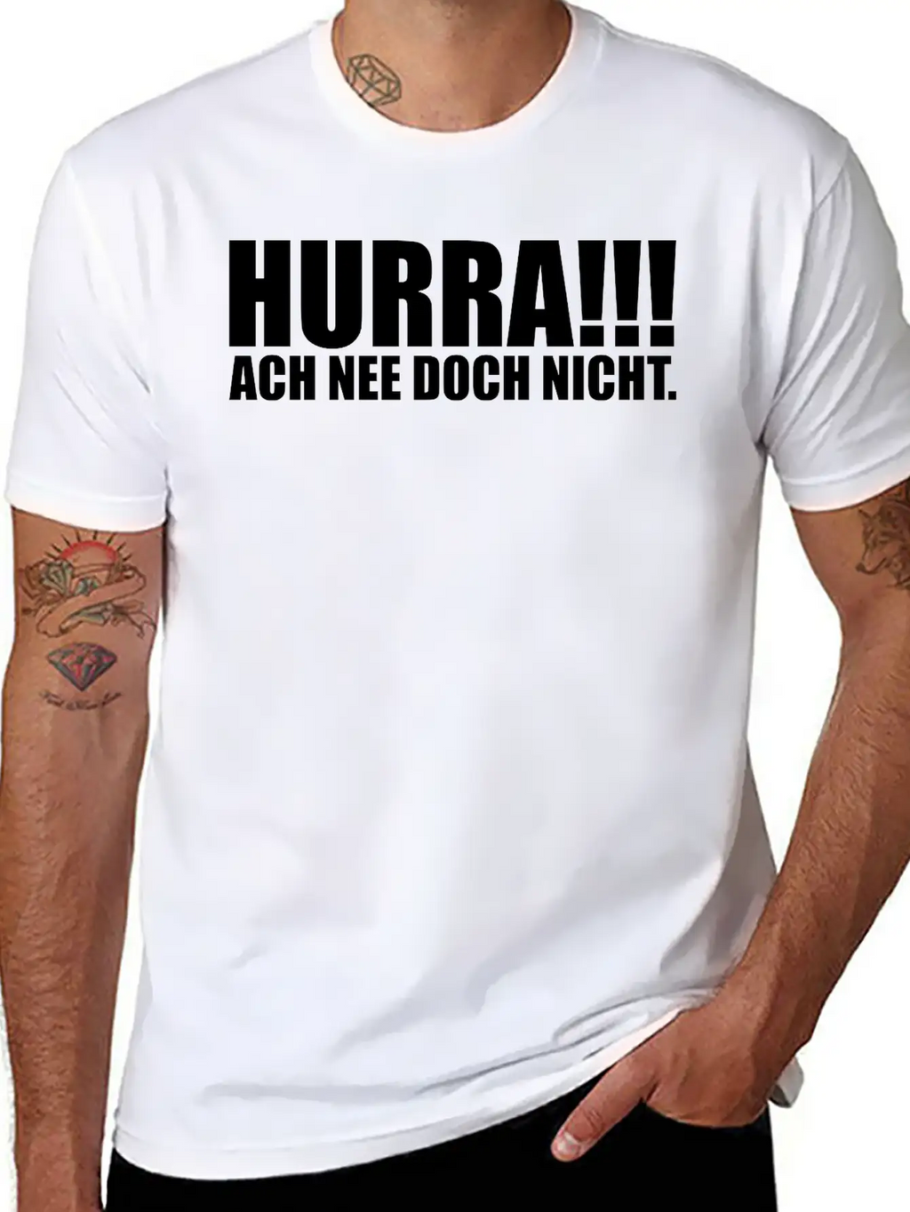 HURRA!!! ACH NEE DOCH NICHT. Funny Slogan Gift Casual Graphic T-Shirt – Simple And Comfortable Daily Wear