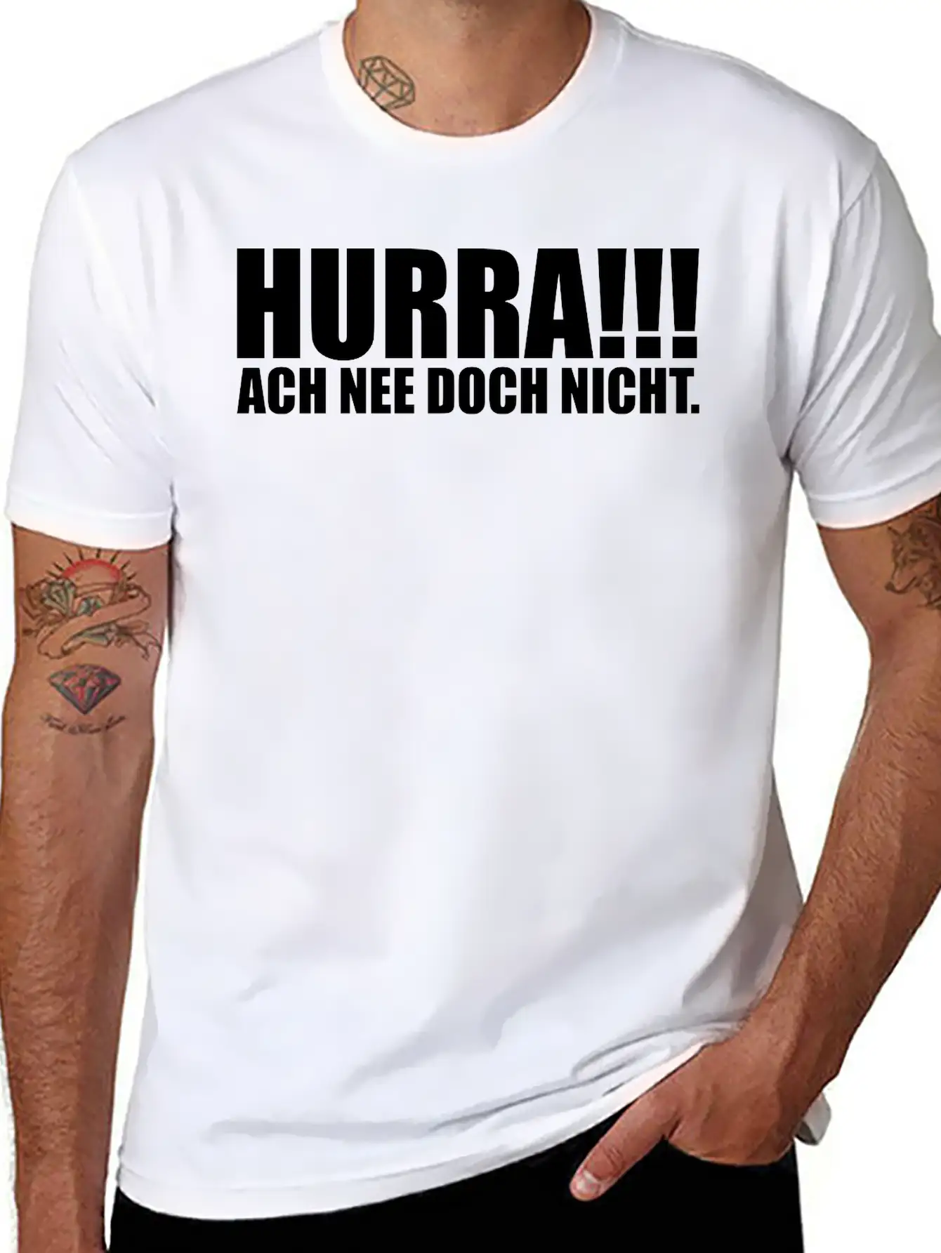 HURRA!!! ACH NEE DOCH NICHT. Funny Slogan Gift Casual Graphic T-Shirt – Simple And Comfortable Daily Wear