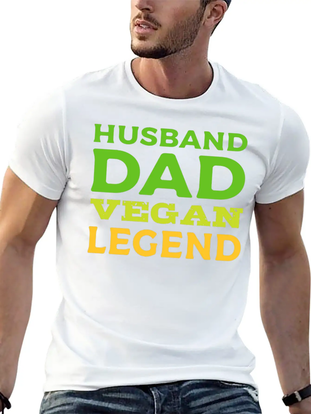 Husband Dad Vegan Loving Husband Gift Unisex Casual T-Shirt – Clean Design For Daily Comfort