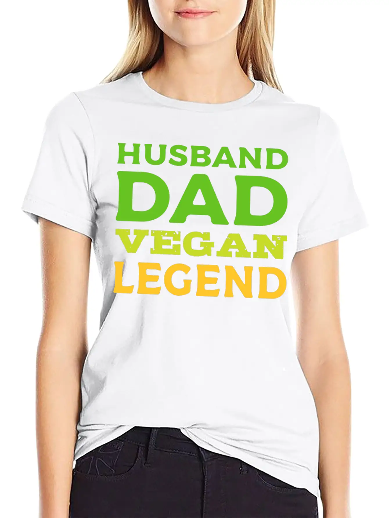 Husband Dad Vegan Loving Husband Gift Unisex Casual T-Shirt – Clean Design For Daily Comfort