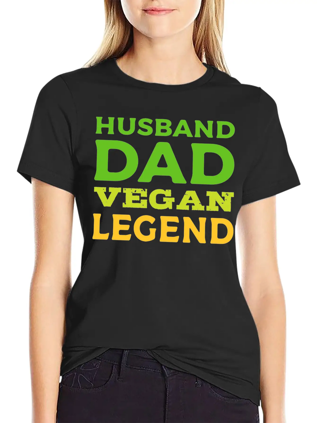 Husband Dad Vegan Loving Husband Gift Unisex Casual T-Shirt – Clean Design For Daily Comfort
