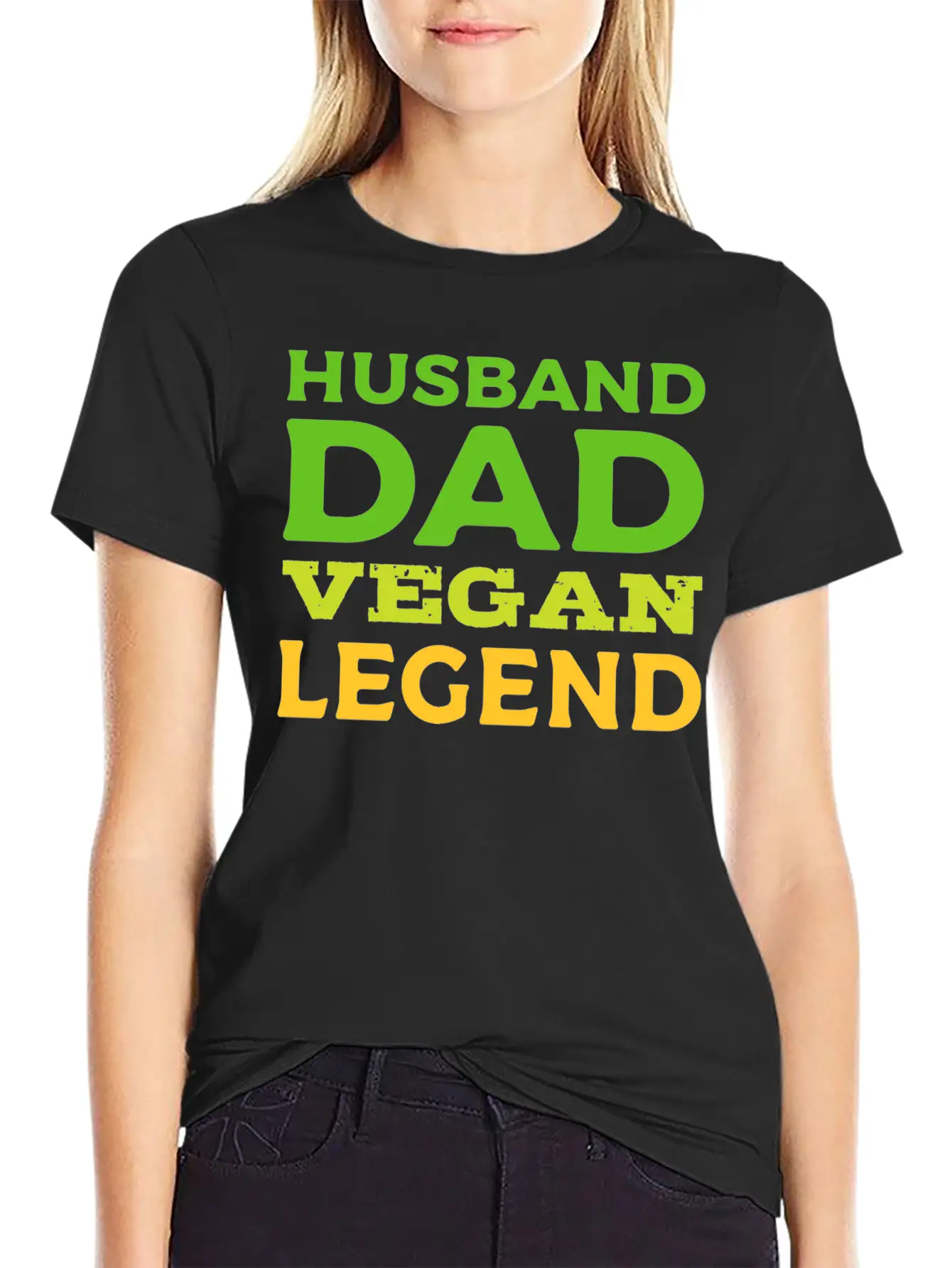 Husband Dad Vegan Loving Husband Gift Unisex Casual T-Shirt – Clean Design For Daily Comfort