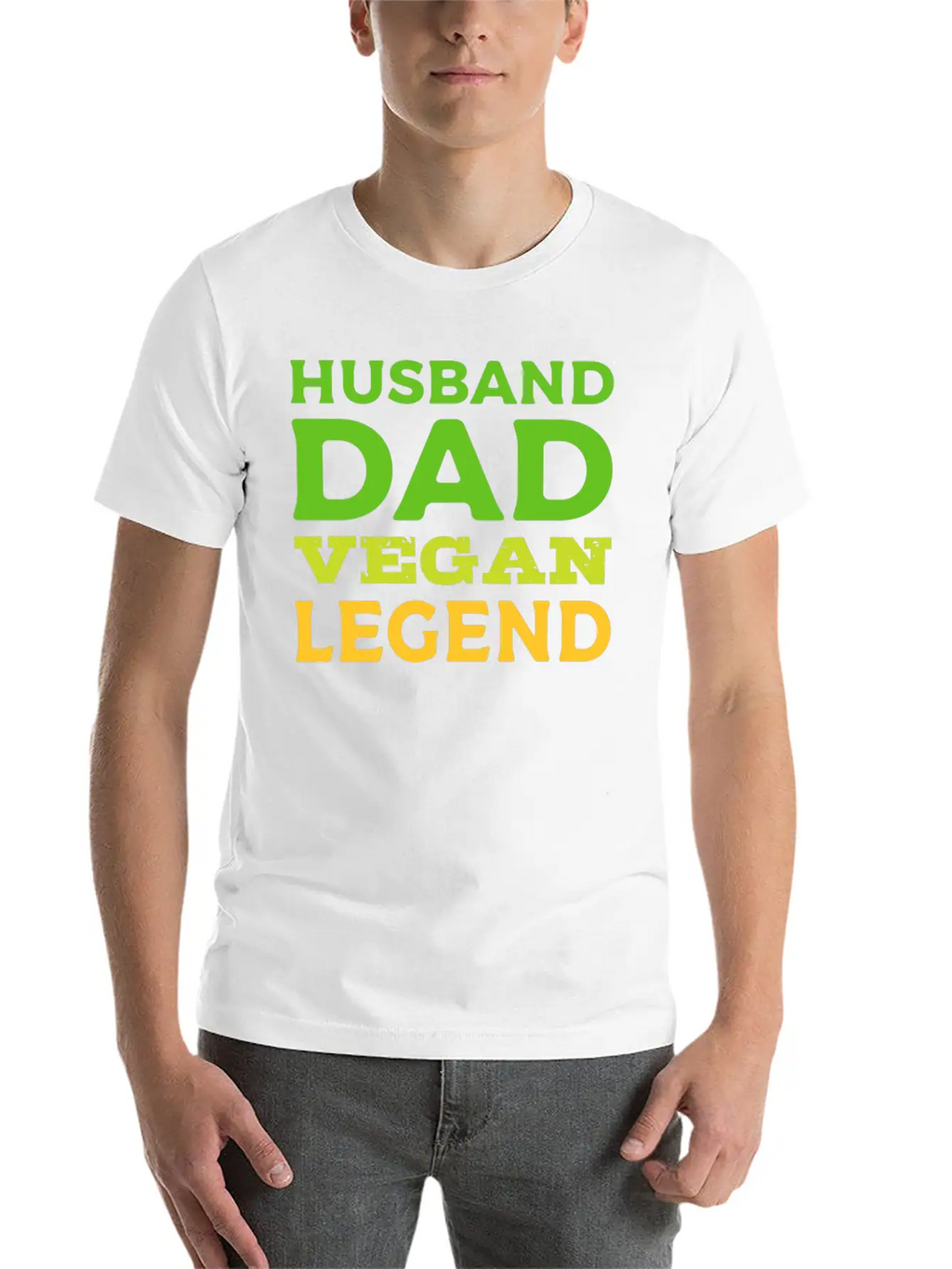 Husband Dad Vegan Loving Husband Gift Unisex Casual T-Shirt – Clean Design For Daily Comfort