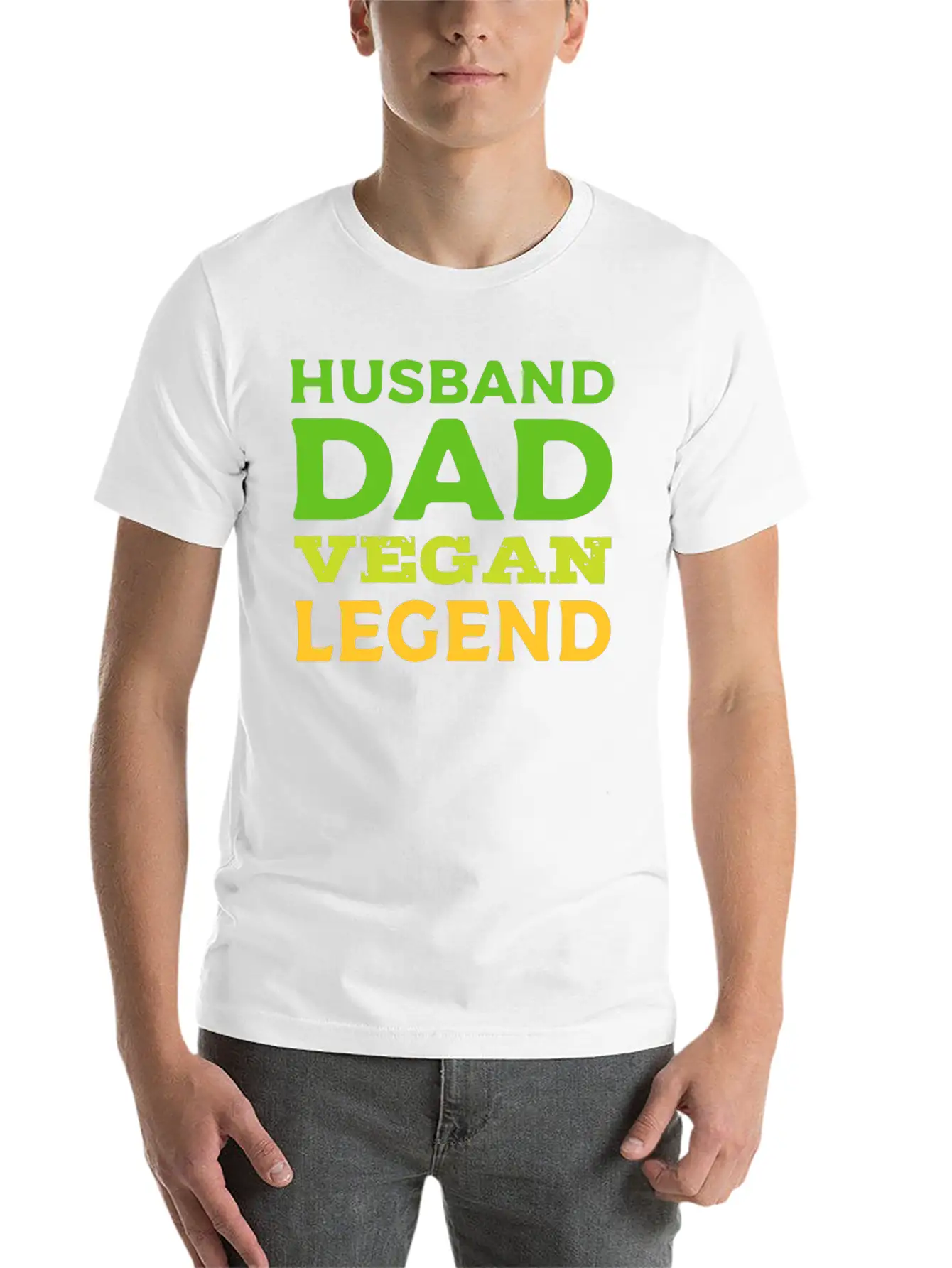 Husband Dad Vegan Loving Husband Gift Unisex Casual T-Shirt – Clean Design For Daily Comfort