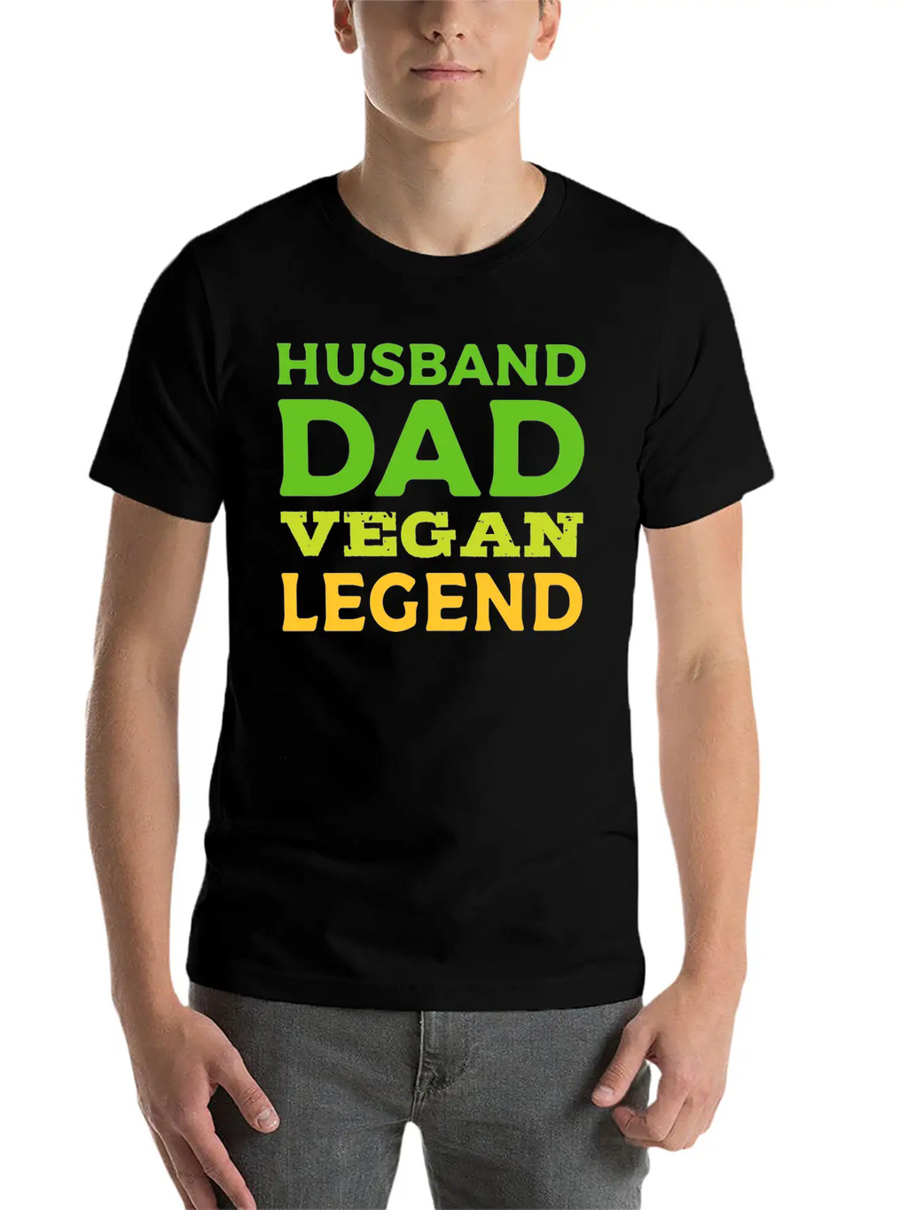 Husband Dad Vegan Loving Husband Gift Unisex Casual T-Shirt – Clean Design For Daily Comfort