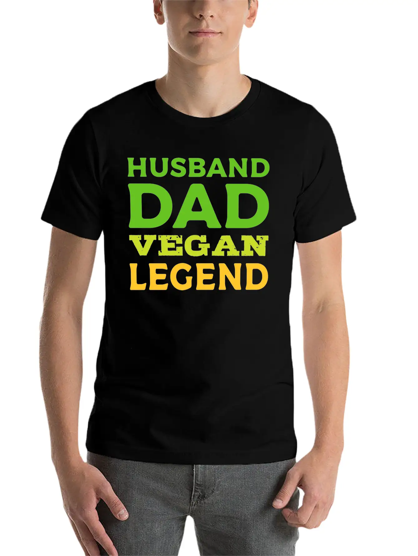 Husband Dad Vegan Loving Husband Gift Unisex Casual T-Shirt – Clean Design For Daily Comfort