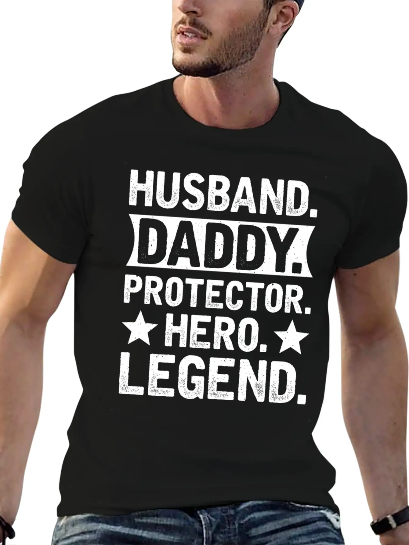 Husband Daddy Protector Hero Legend Breathable Soft Cotton T-Shirt – Timeless Casual Look