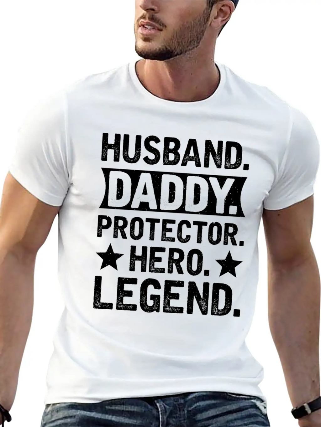 Husband Daddy Protector Hero Legend Breathable Soft Cotton T-Shirt – Timeless Casual Look