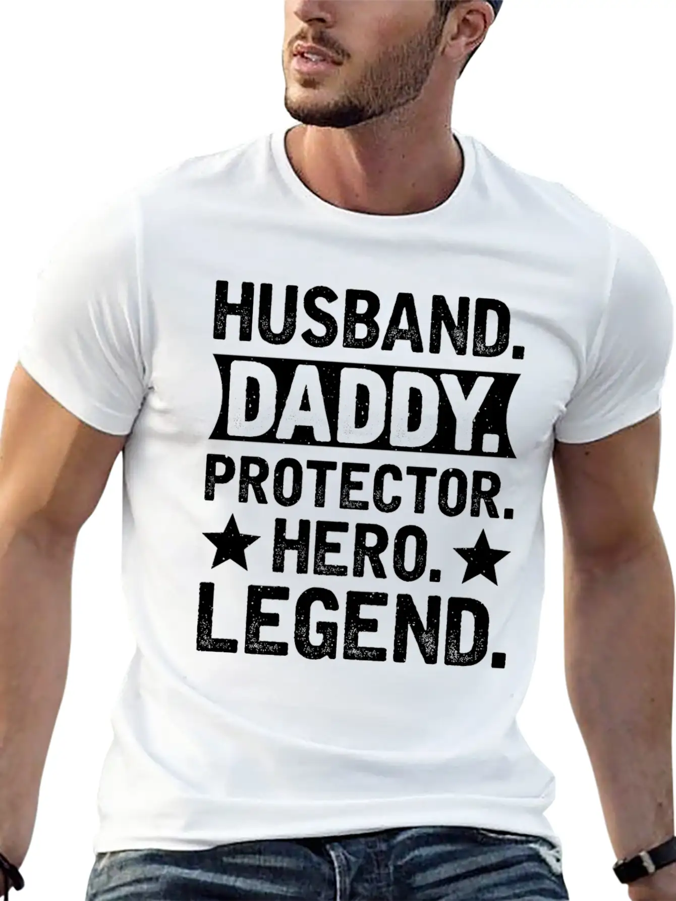 Husband Daddy Protector Hero Legend Breathable Soft Cotton T-Shirt – Timeless Casual Look