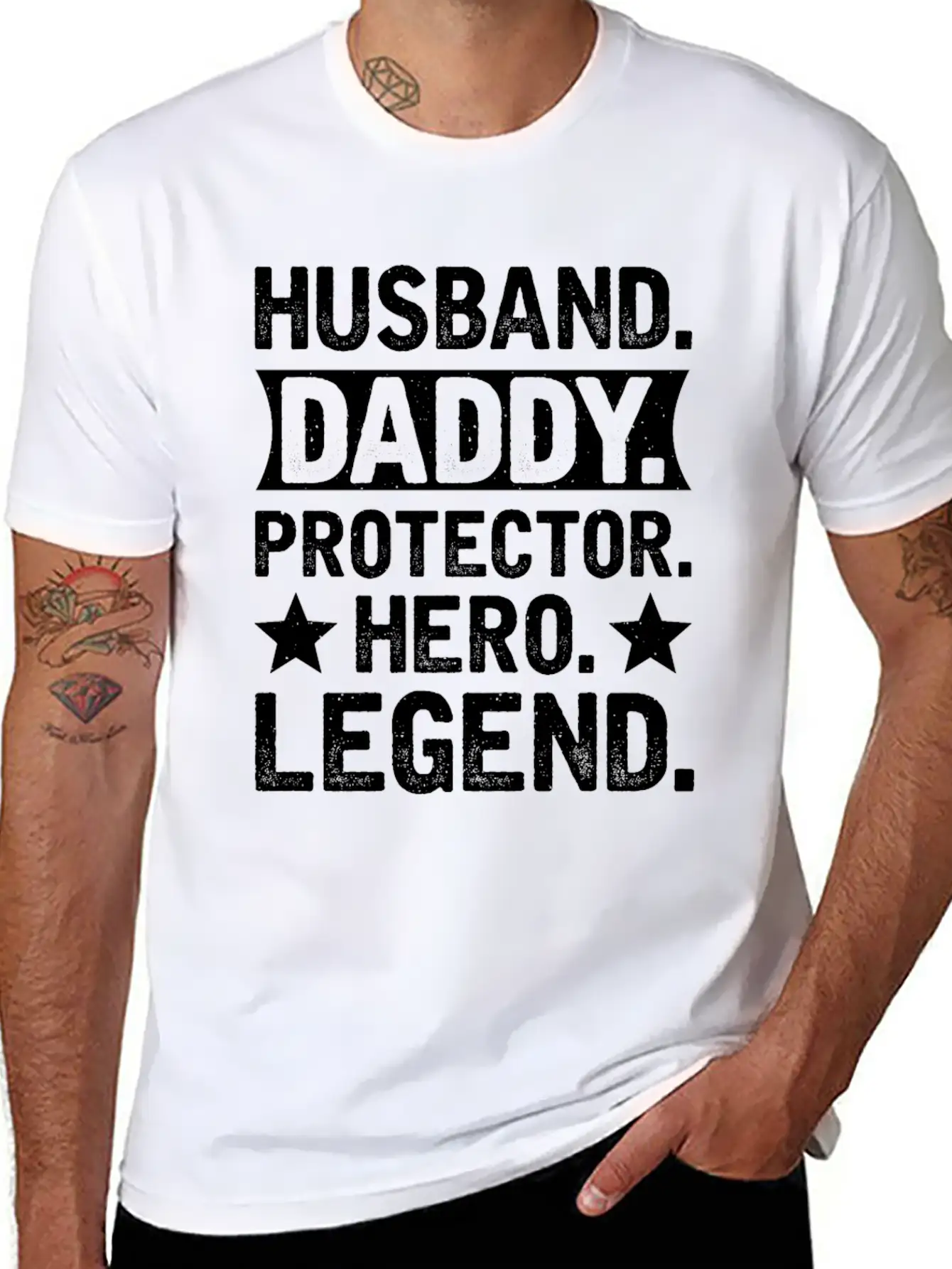 Husband Daddy Protector Hero Legend Breathable Soft Cotton T-Shirt – Timeless Casual Look