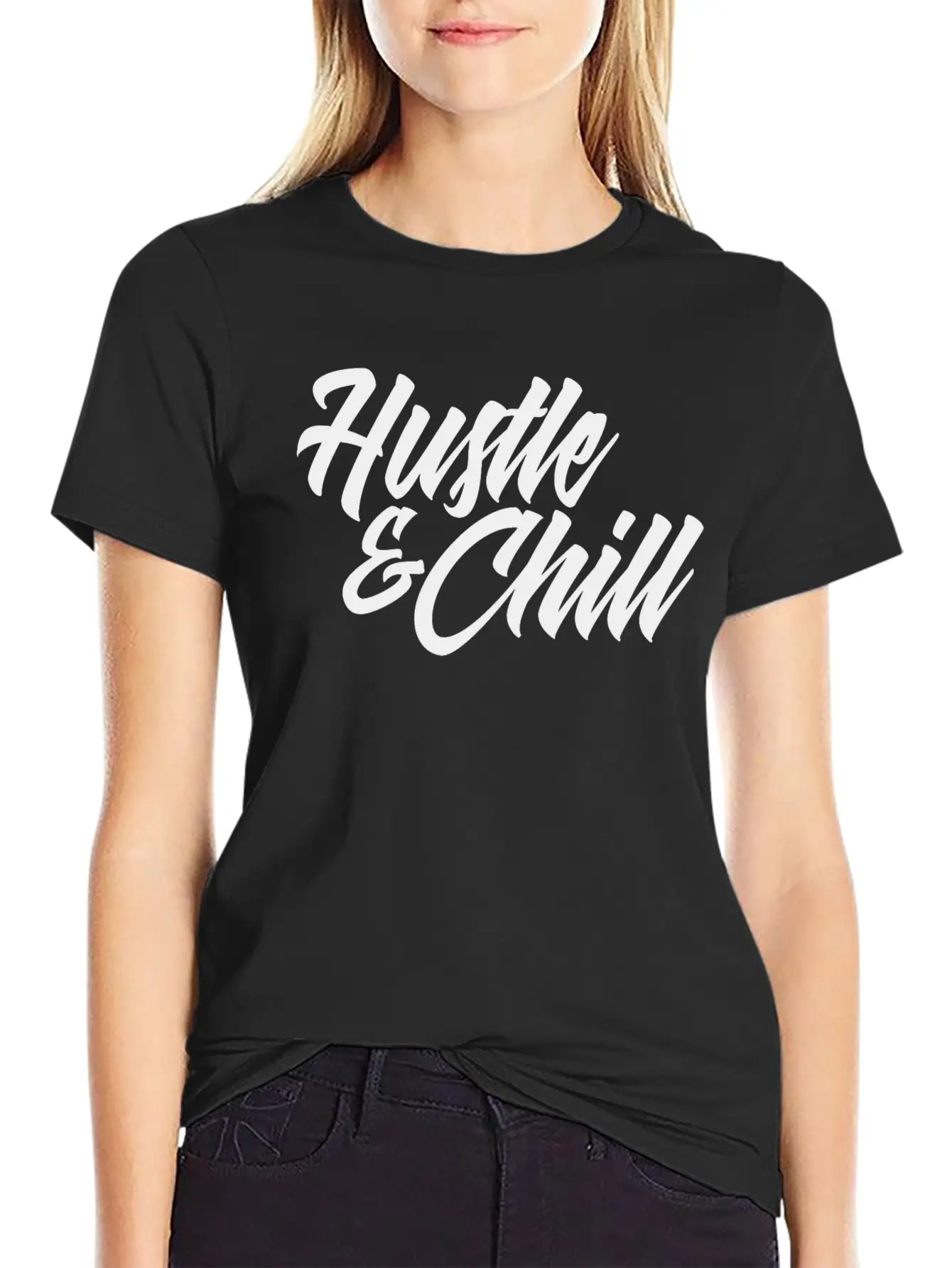 Hustle And Chill Classic Fit Graphic Tee For Daily Comfort – Unisex Cotton Shirt