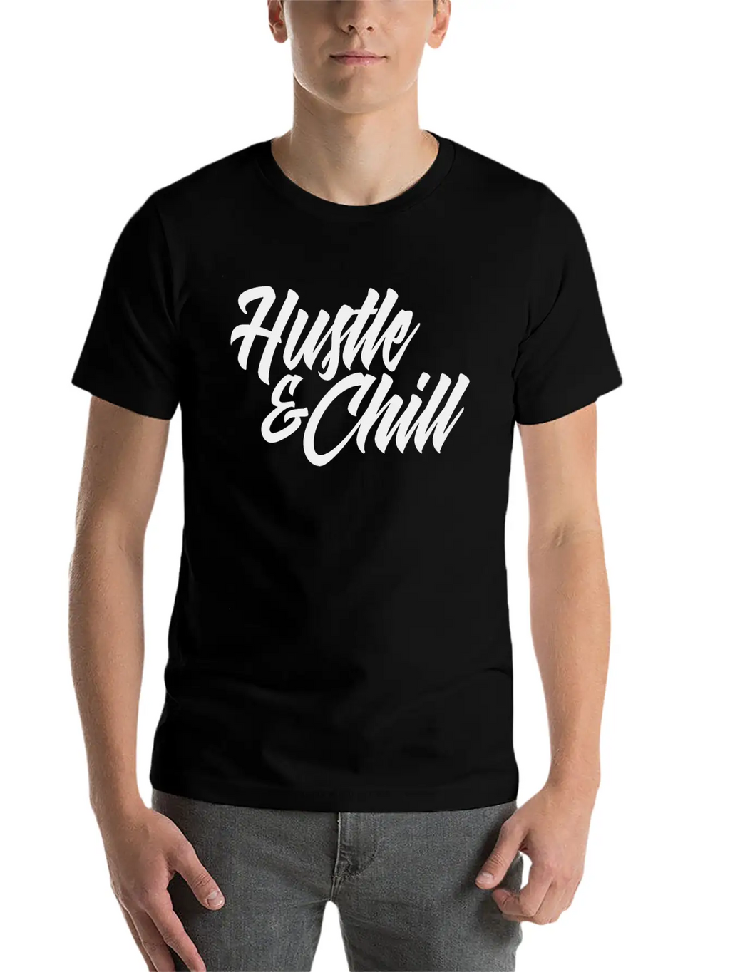 Hustle And Chill Classic Fit Graphic Tee For Daily Comfort – Unisex Cotton Shirt