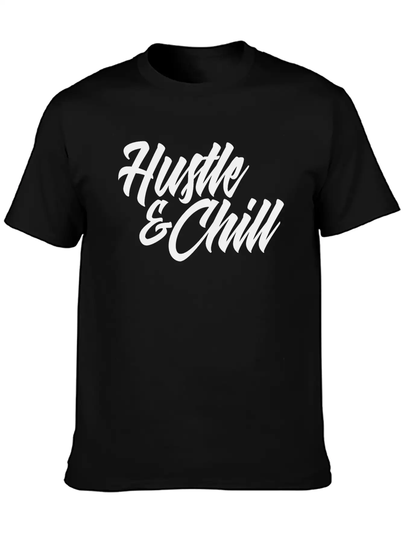 Hustle And Chill Classic Fit Graphic Tee For Daily Comfort – Unisex Cotton Shirt