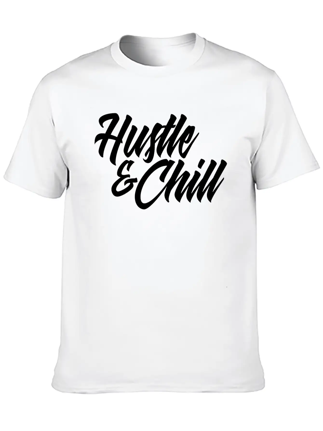 Hustle And Chill Classic Fit Graphic Tee For Daily Comfort – Unisex Cotton Shirt