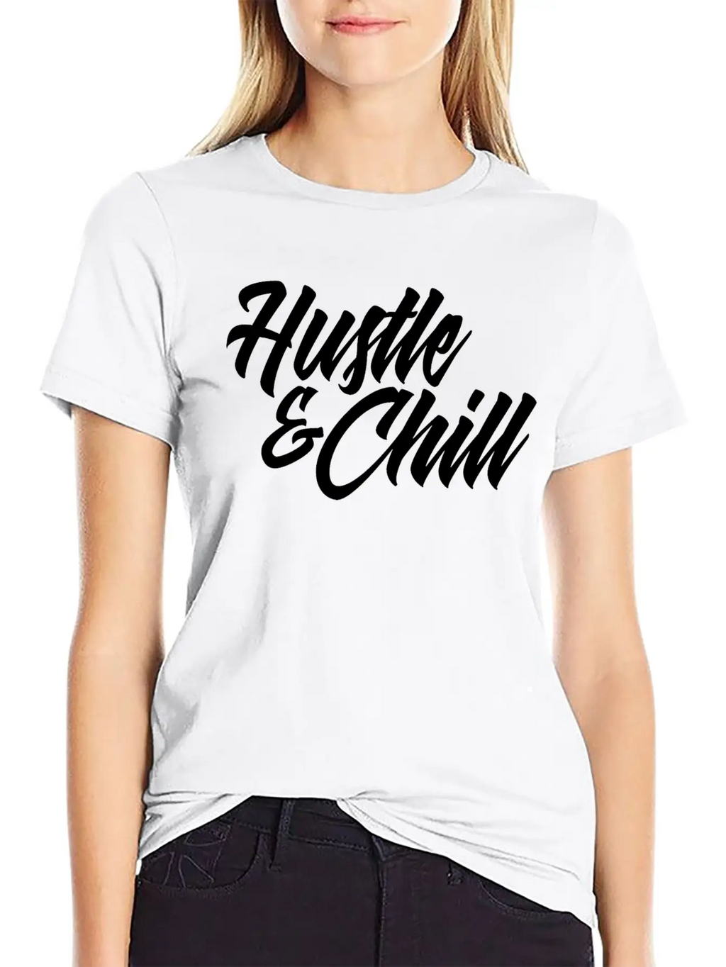 Hustle And Chill Classic Fit Graphic Tee For Daily Comfort – Unisex Cotton Shirt