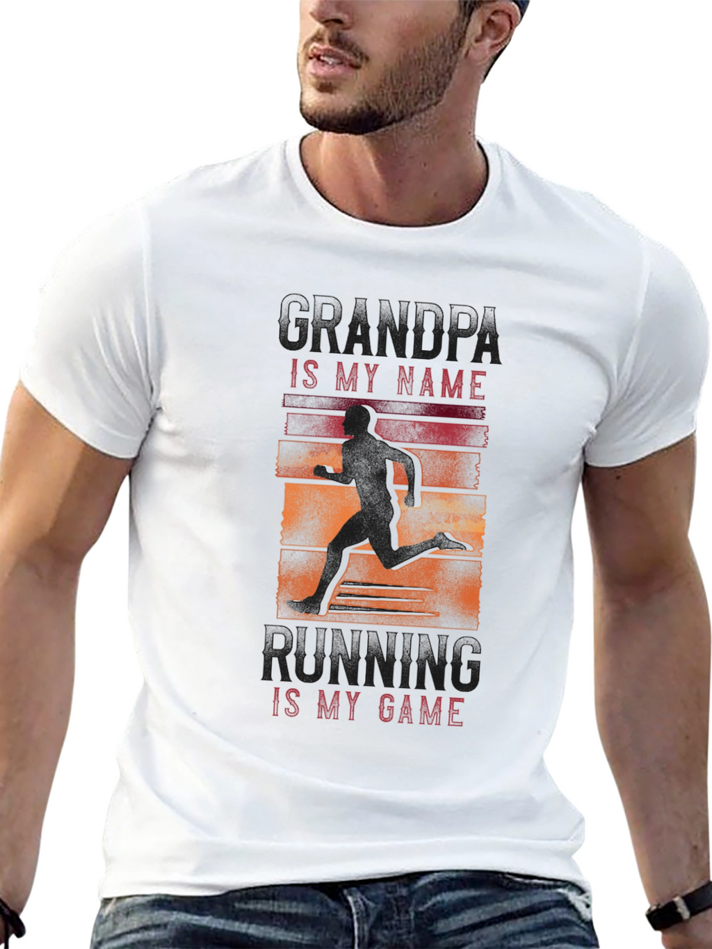 Grandpa Running T-Shirt - Running Is My Game