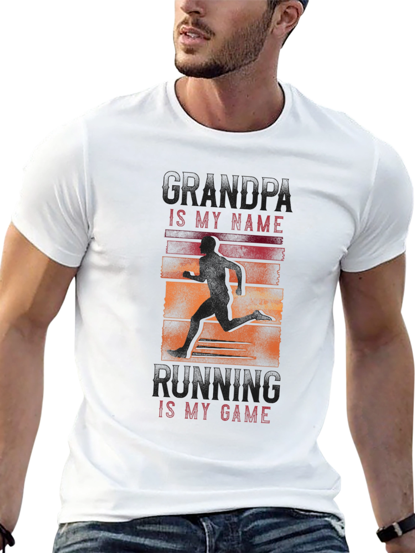 Grandpa Running T-Shirt - Running Is My Game