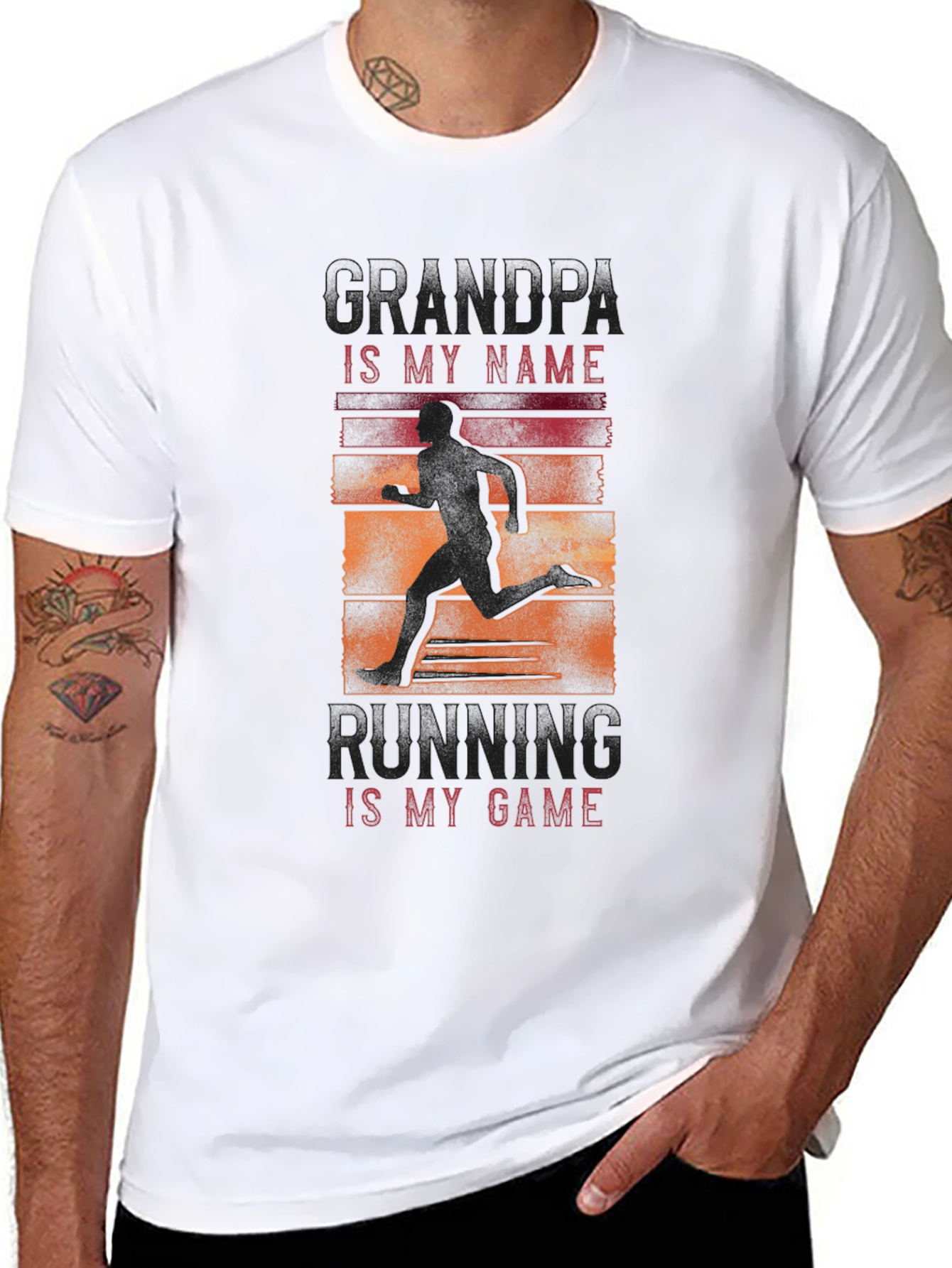 Grandpa Running T-Shirt - Running Is My Game