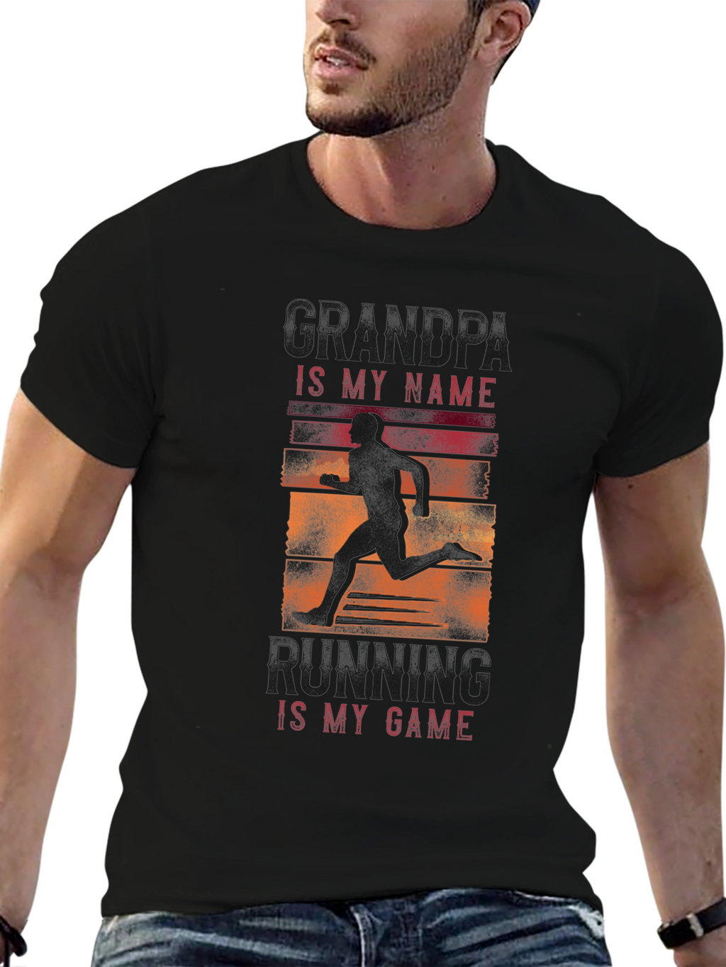 Grandpa Running T-Shirt - Running Is My Game