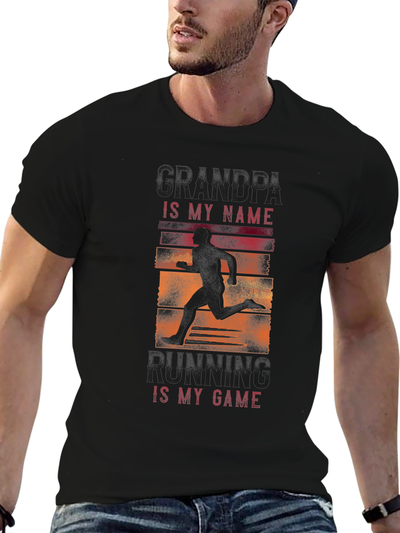 Grandpa Running T-Shirt - Running Is My Game